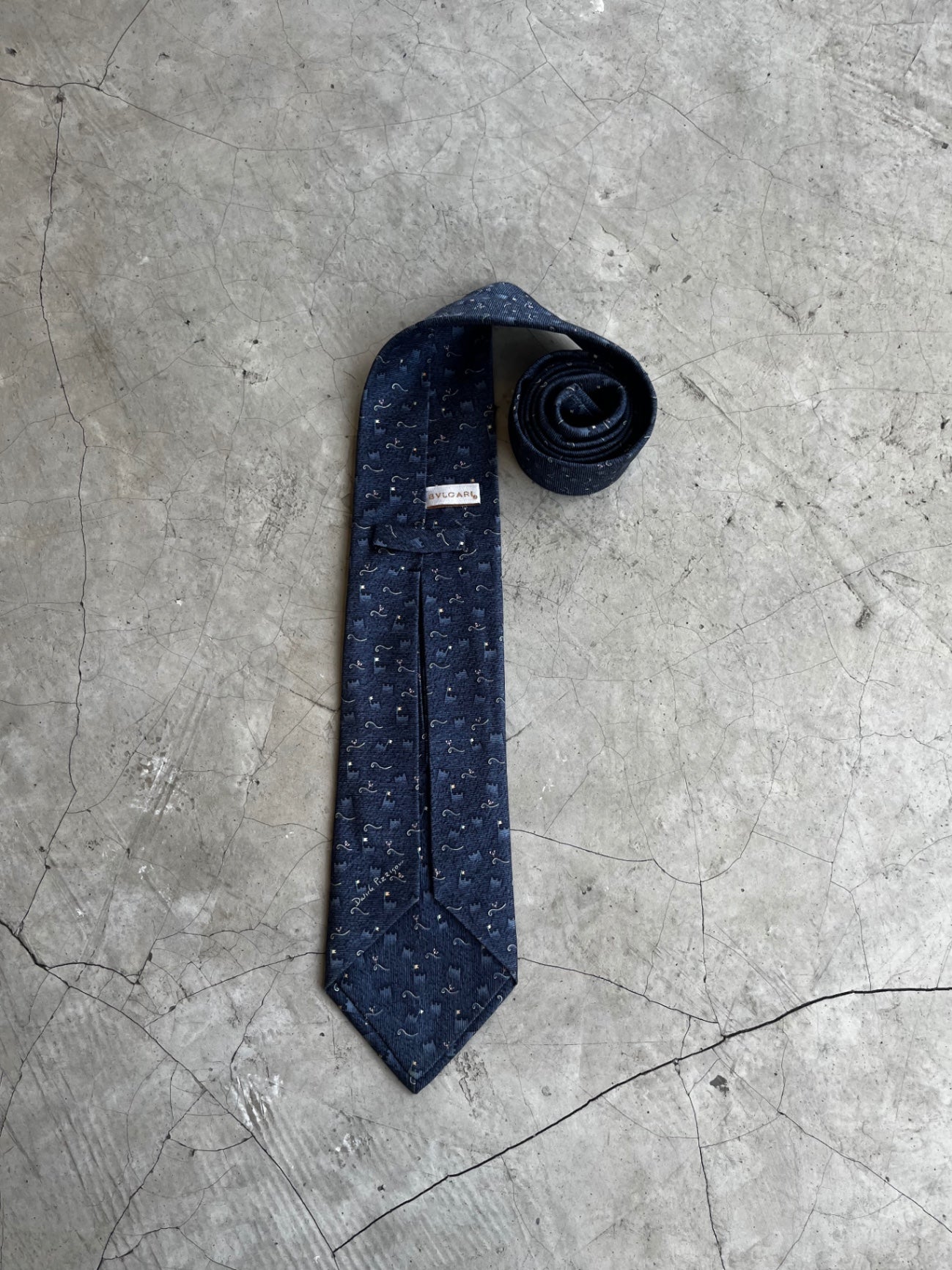 Bulgari Castle Printed Tie