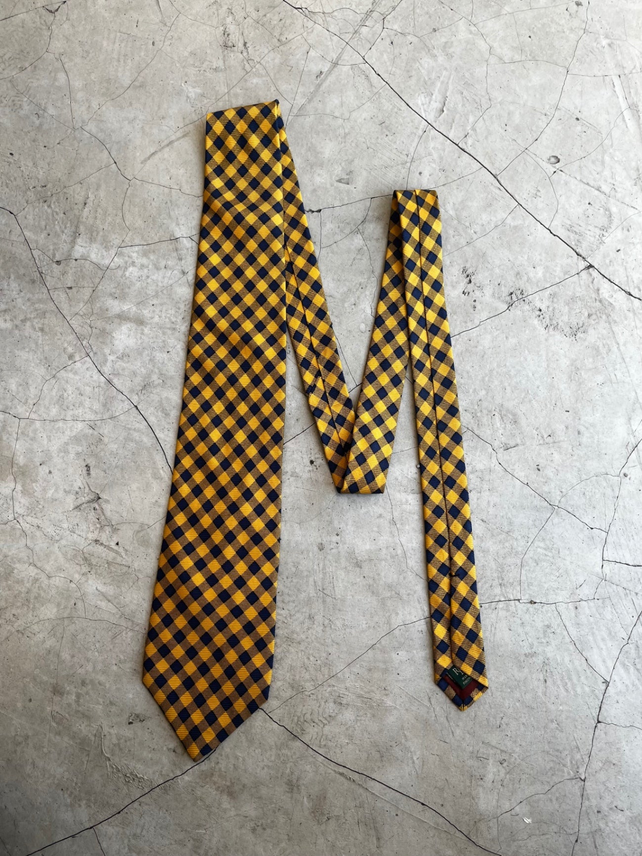Lauren Ralph Lauren Yellow Checkered Tie