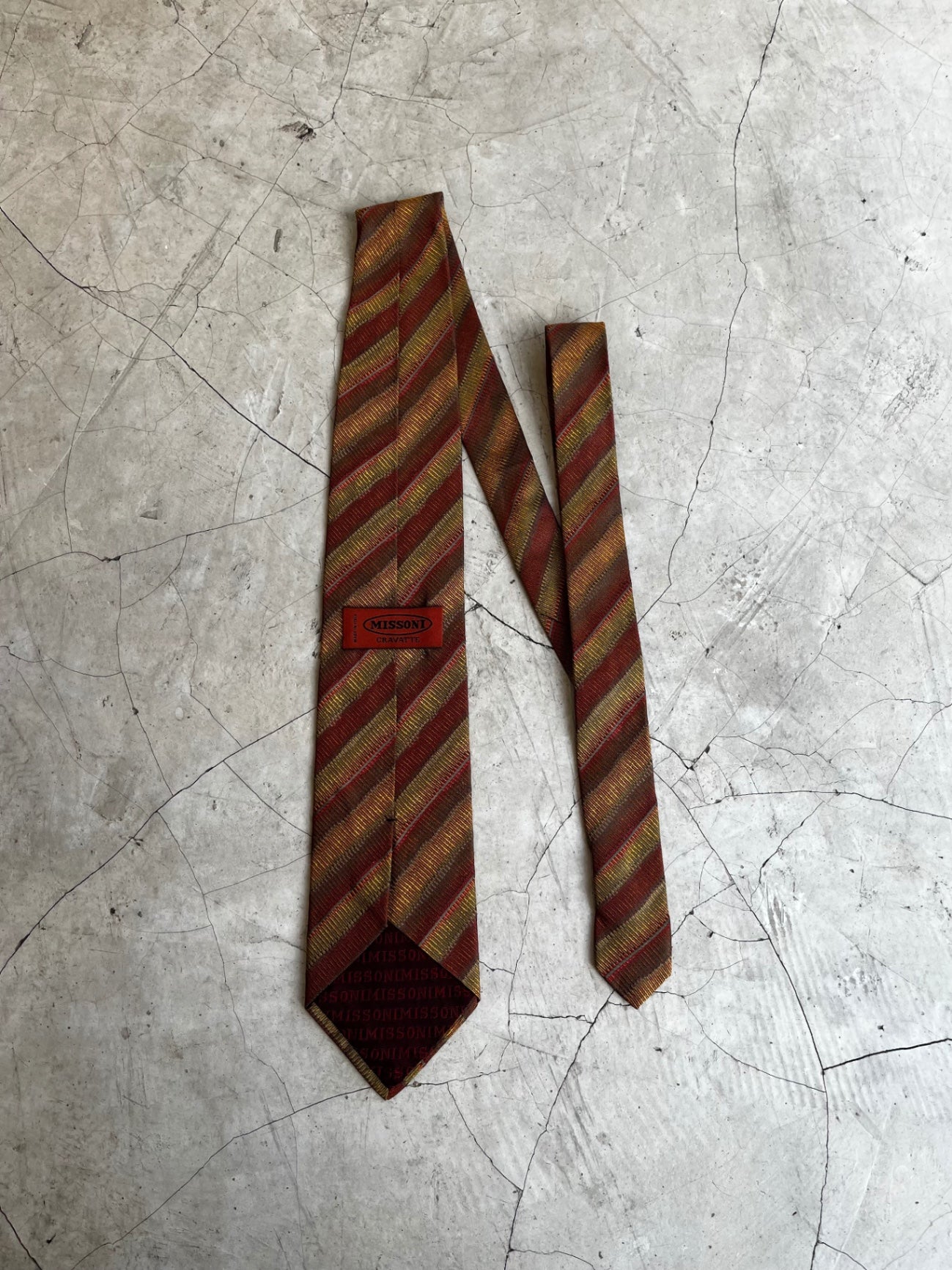 Missoni Cravette Russet Striped Tie