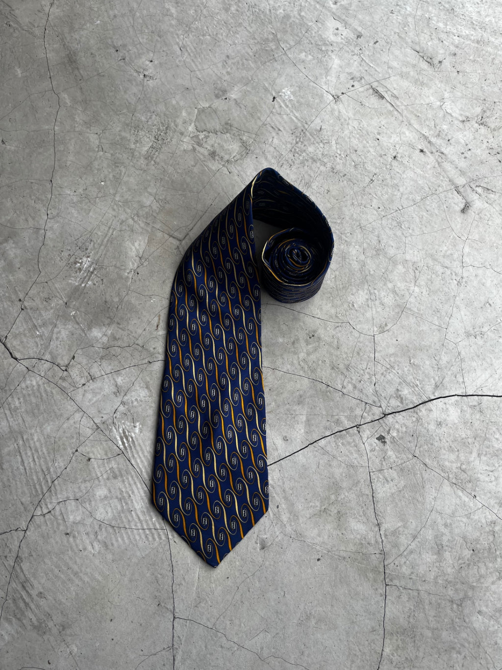 Fendi Blue Printed Tie