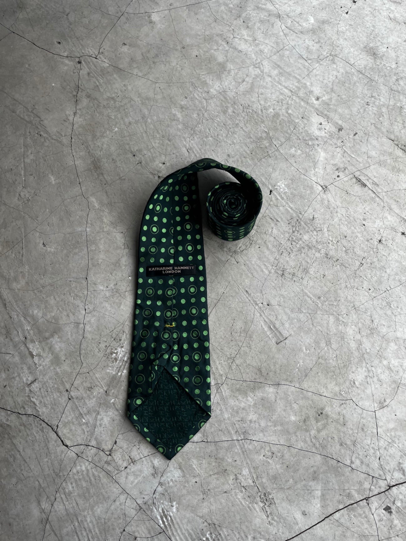 Katherine Hamnett Green Dotted Tie