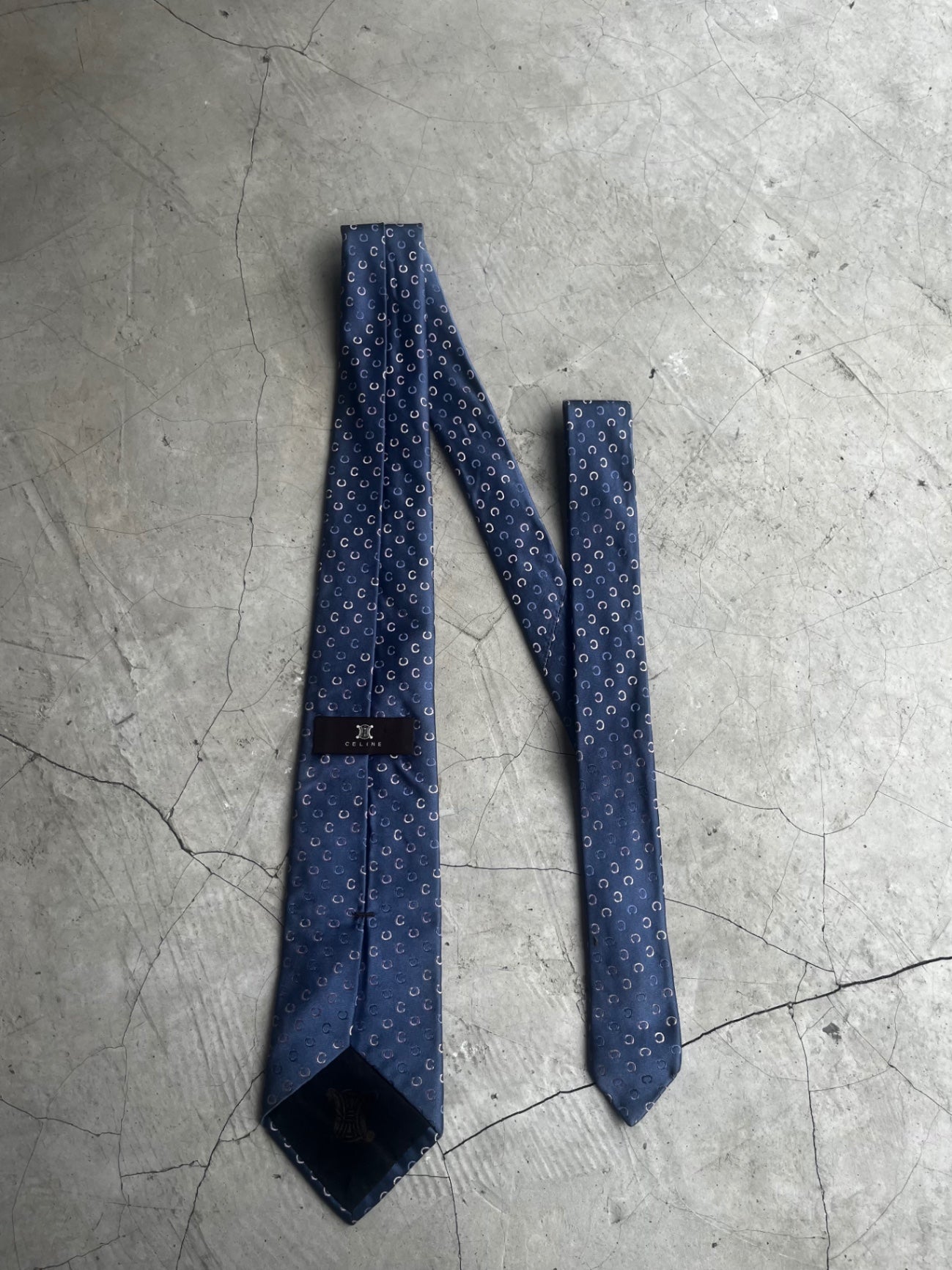 Celine Blue Monogram Tie