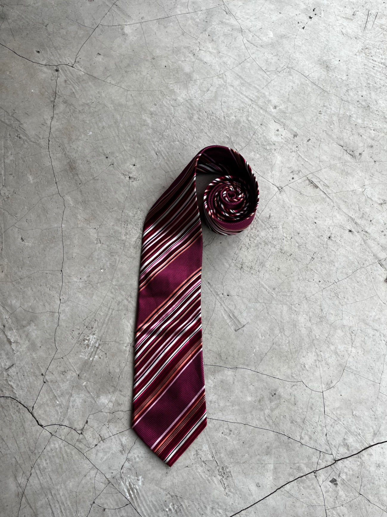 Kenzo Pink Striped Tie