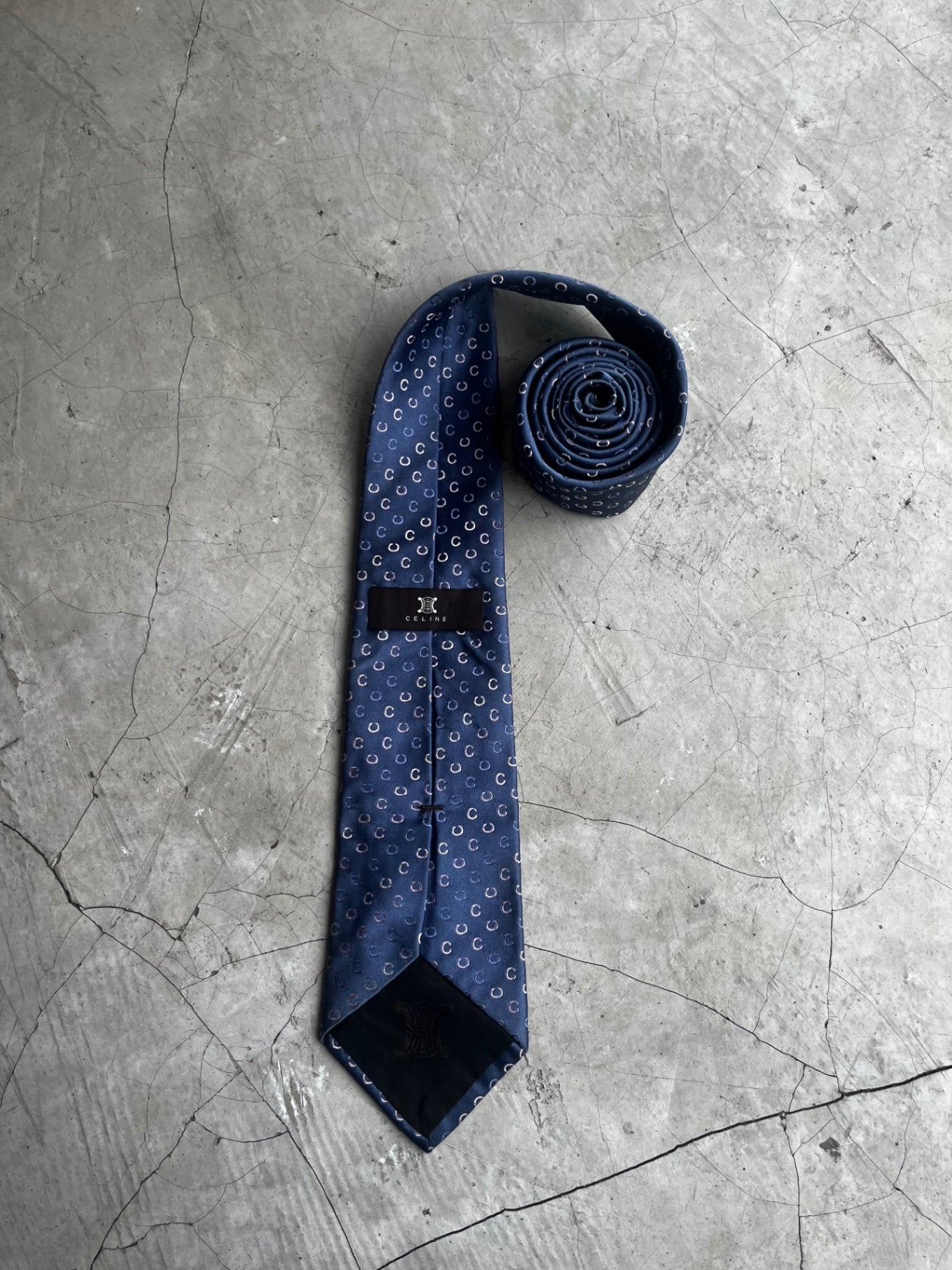 Celine Blue Monogram Tie