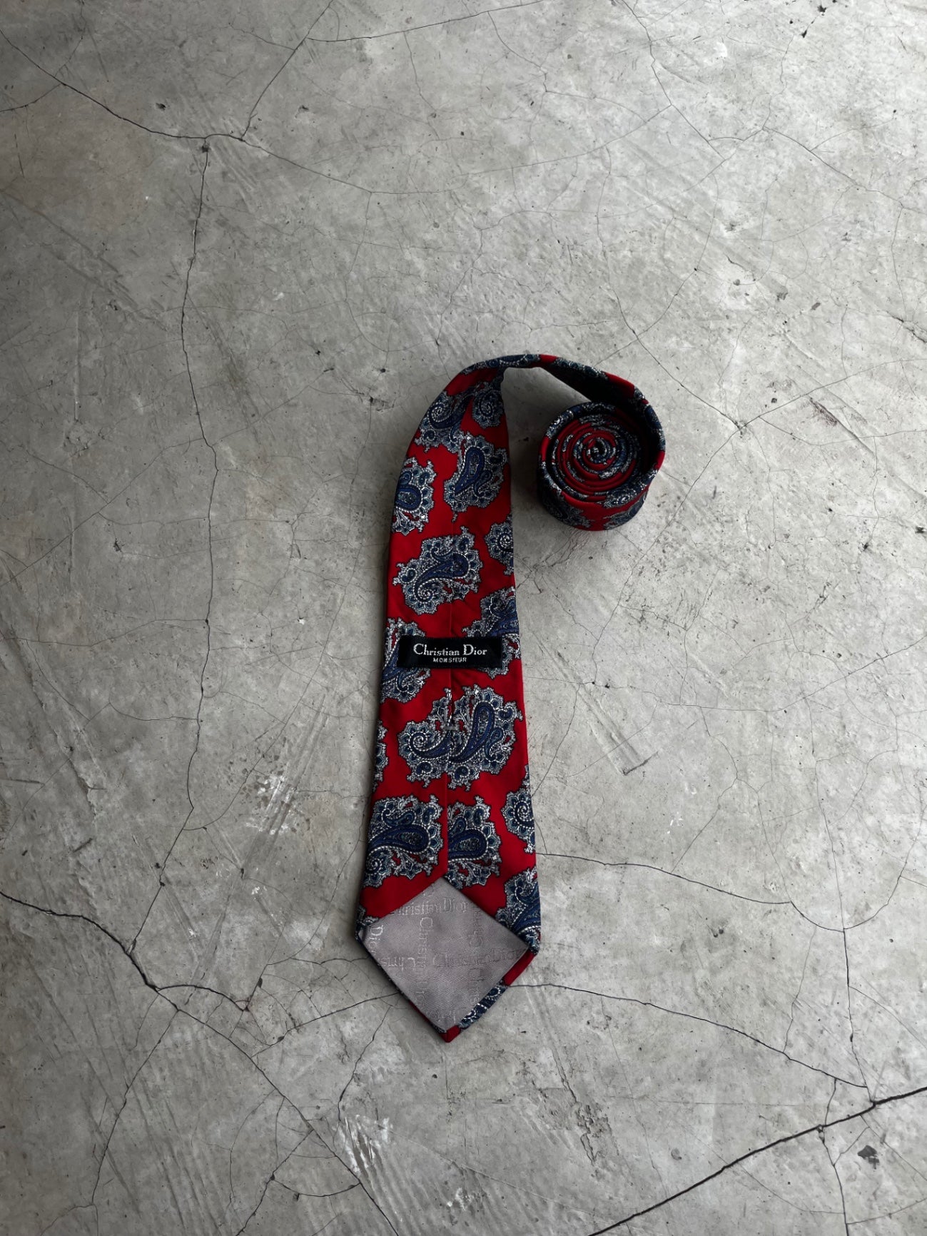 Christian Dior Paisley Printed Tie