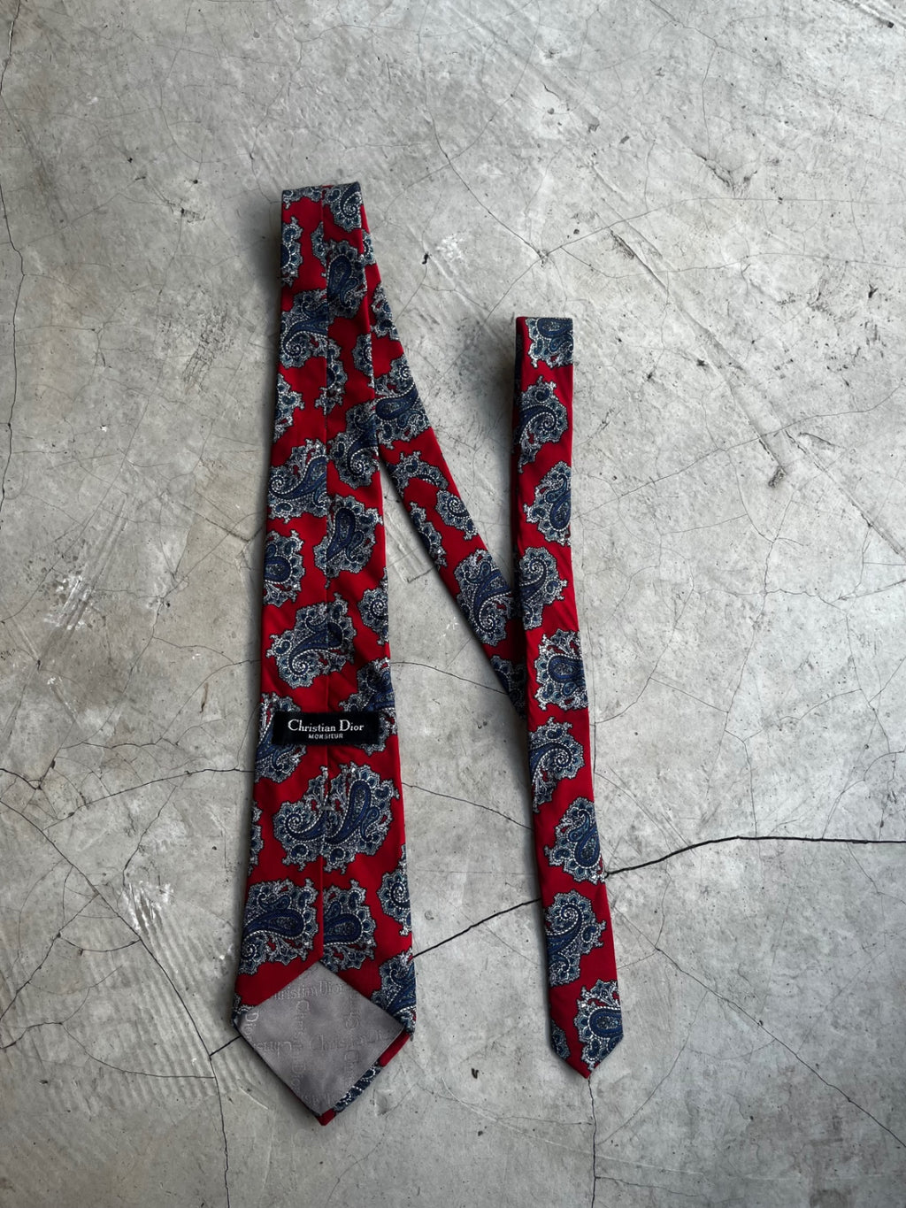 Christian Dior Paisley Printed Tie