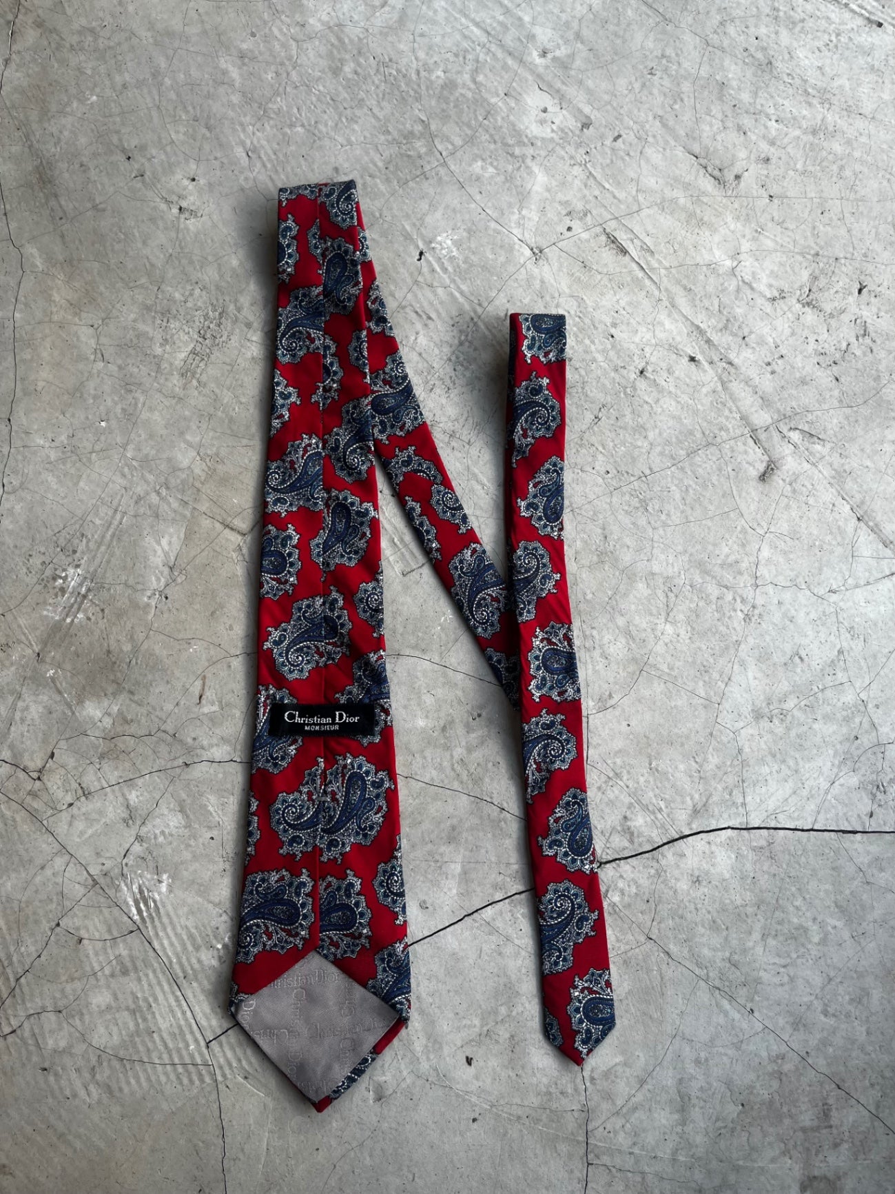 Christian Dior Paisley Printed Tie
