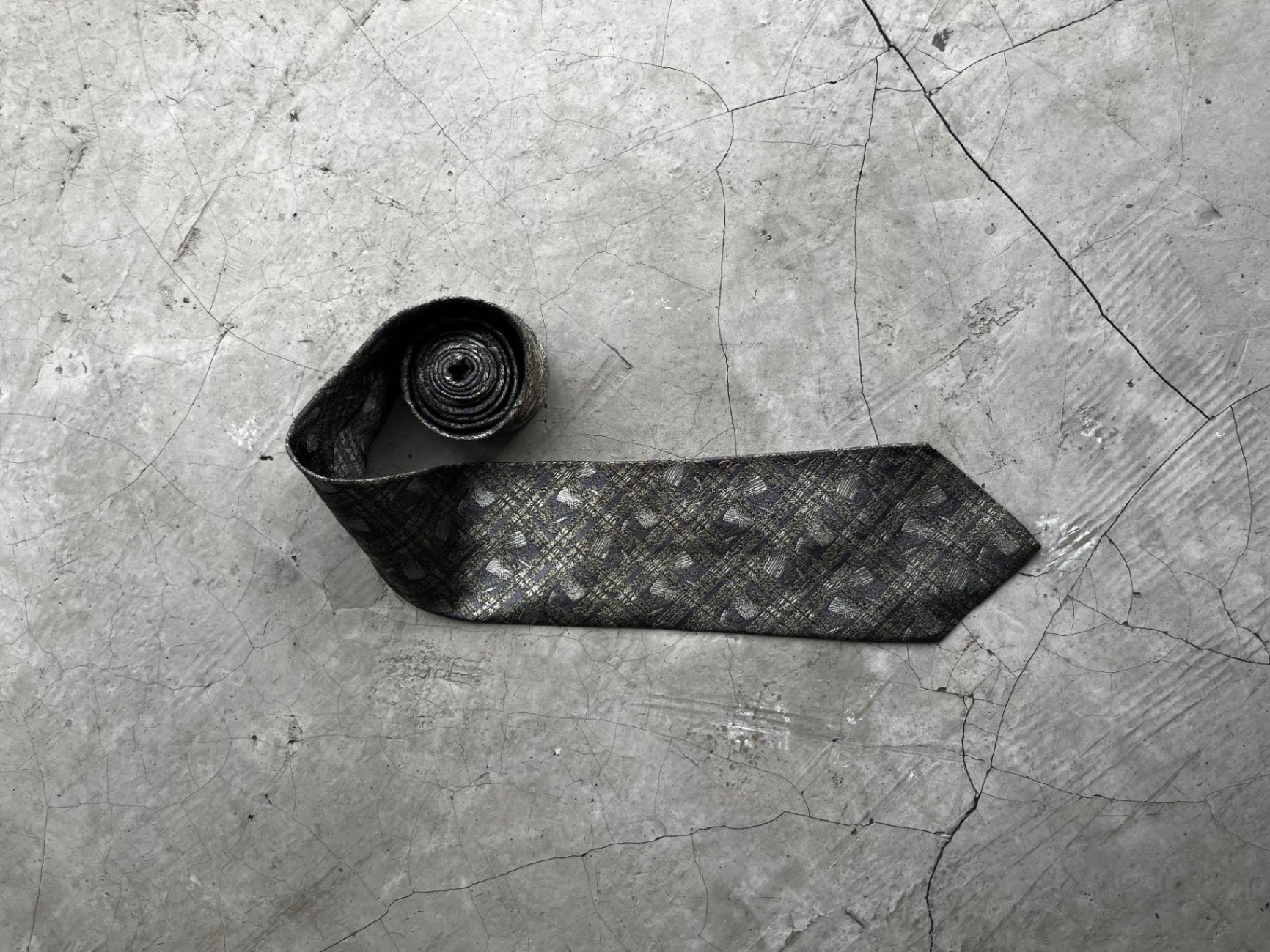 Balenciaga Silk Geometric Tie