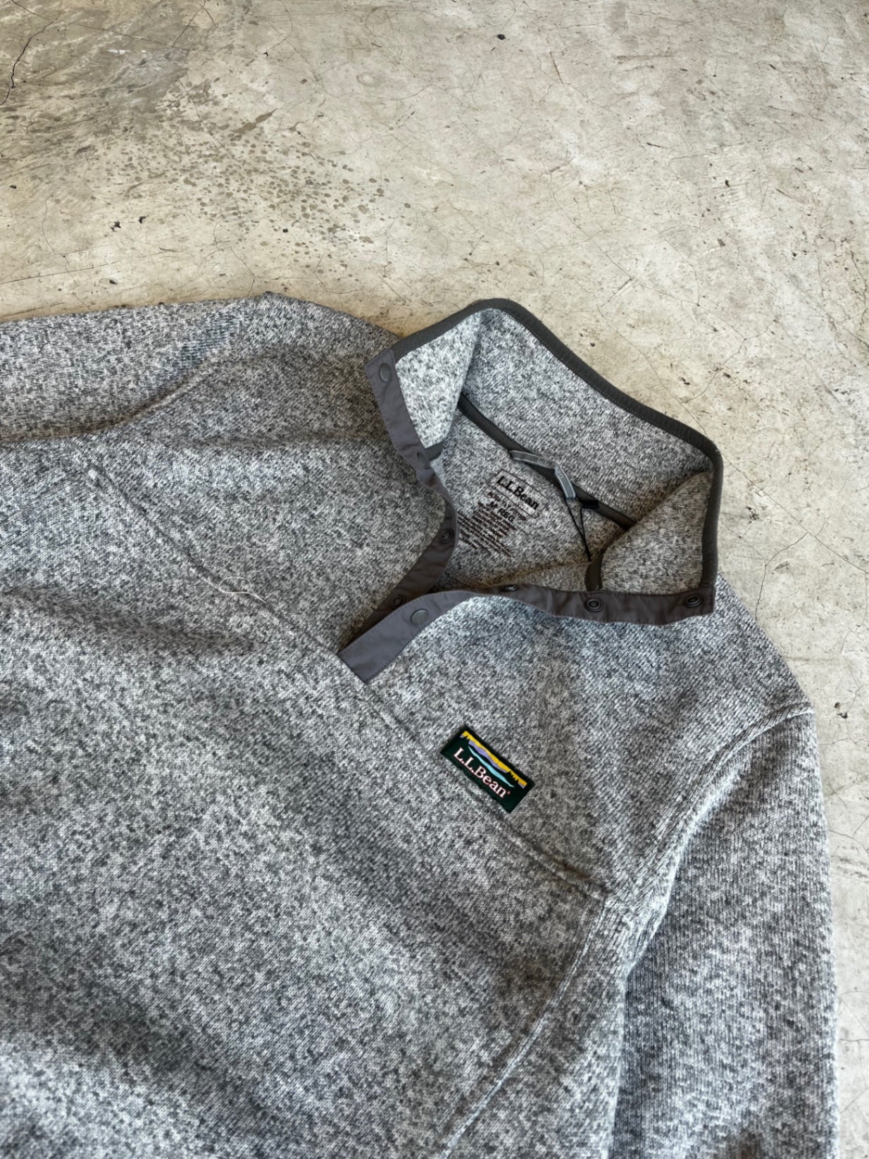 L.L Bean Grey Fleece Pullover