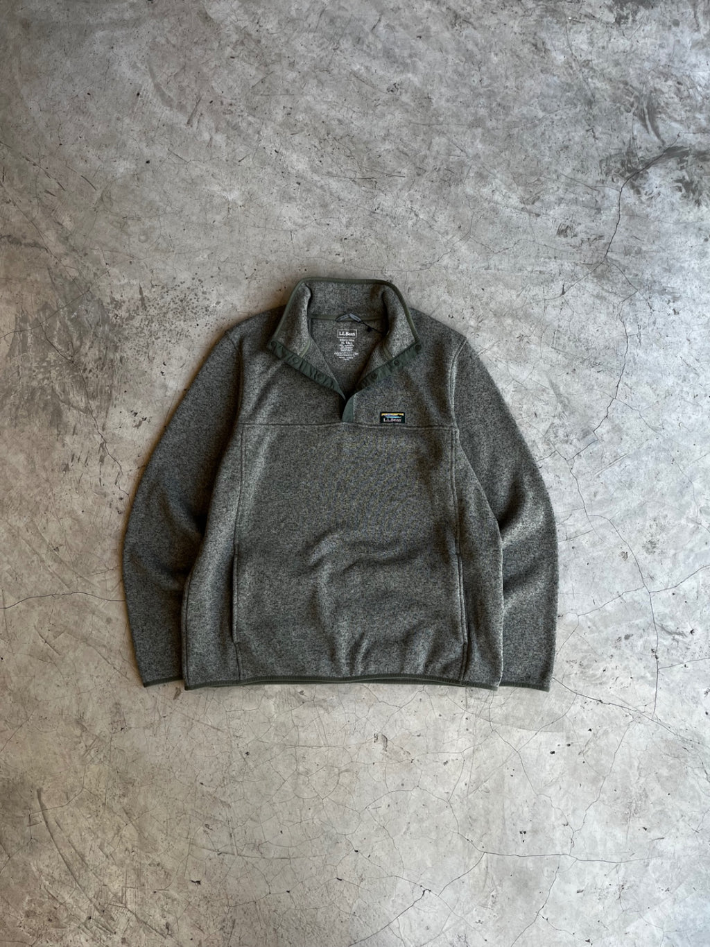L.L Bean Olive Fleece Pullover