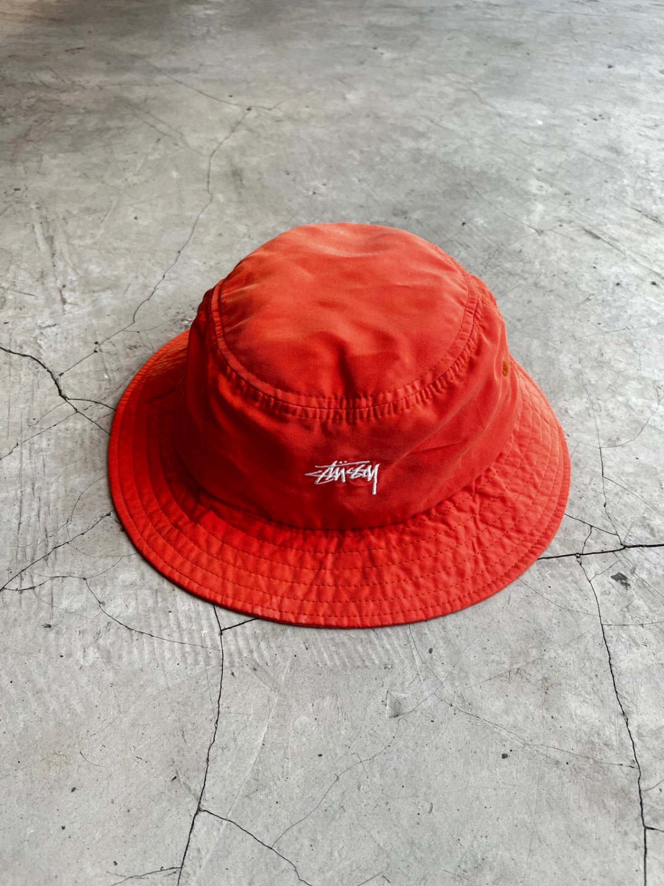 Stussy Orange Bucket Hat