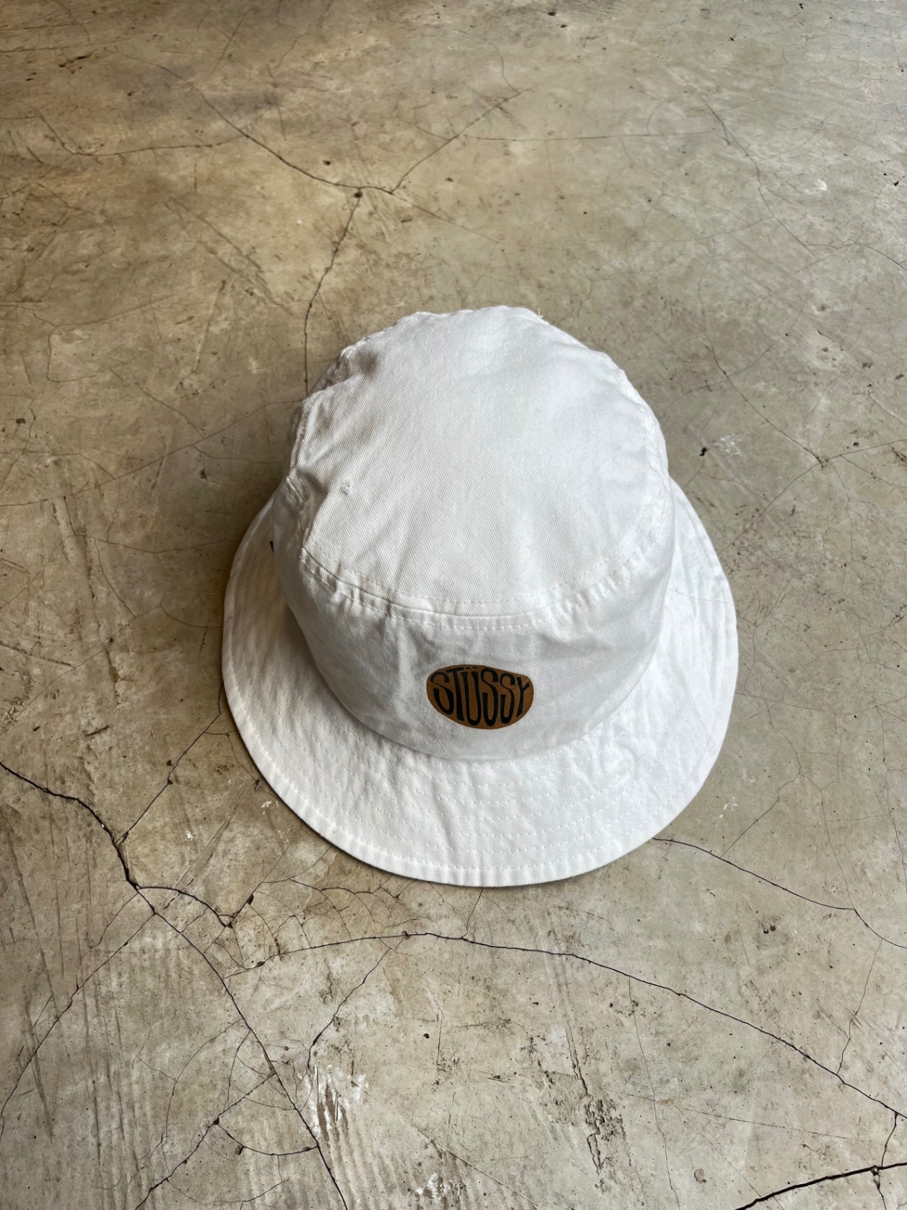 White Stussy Bucket Hat