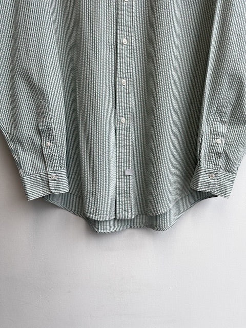 Ralph Lauren Green Striped Textured Shirt