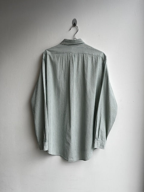 Ralph Lauren Green Striped Textured Shirt