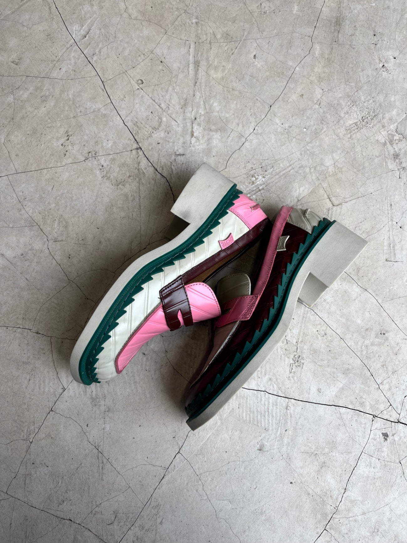 Camper Twins Multicolored Leather Loafers