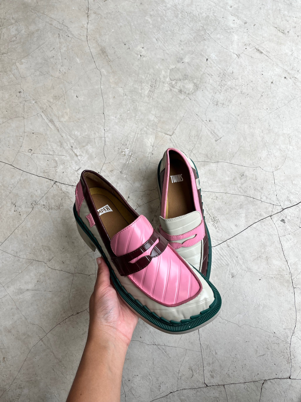 Camper Twins Multicolored Leather Loafers