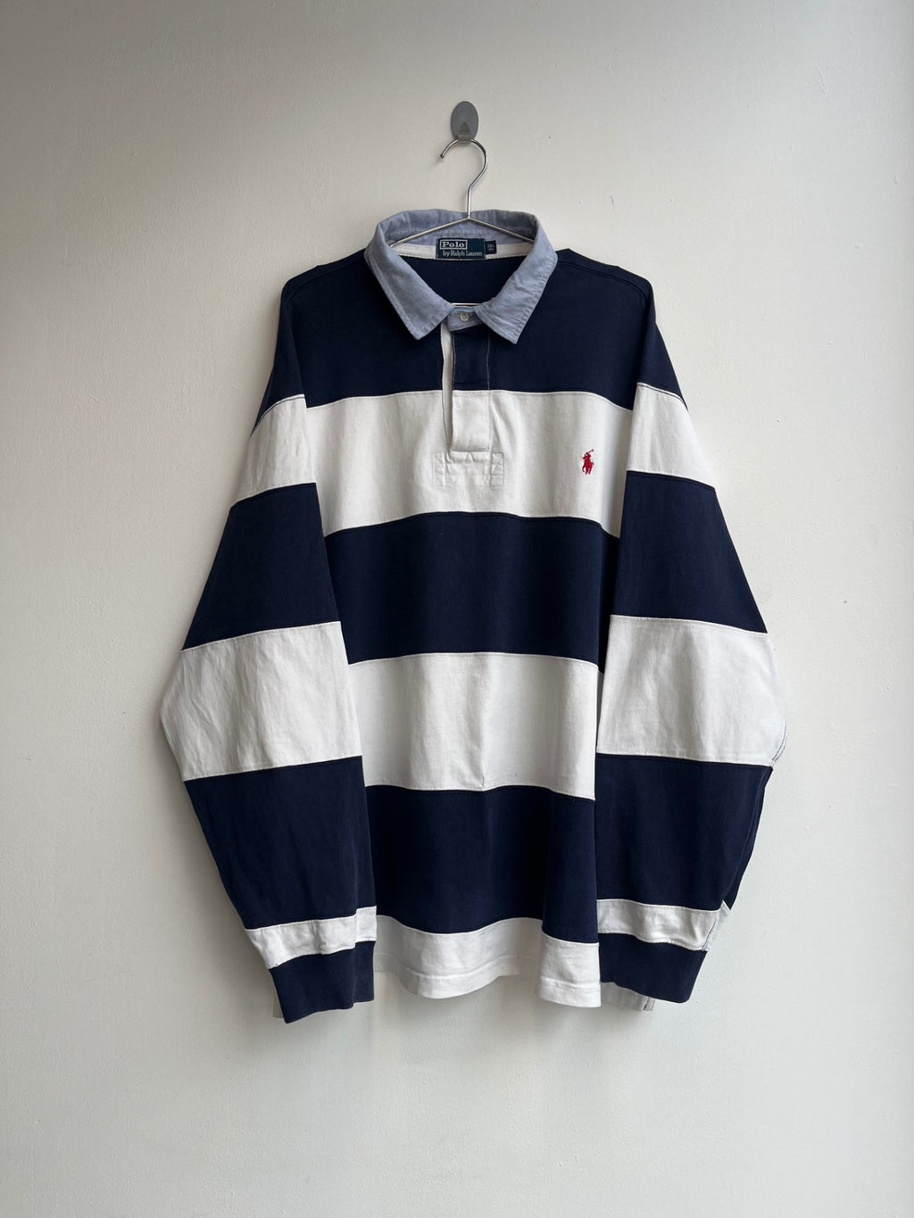 Polo Ralph Lauren Navy and White Rugby Shirt