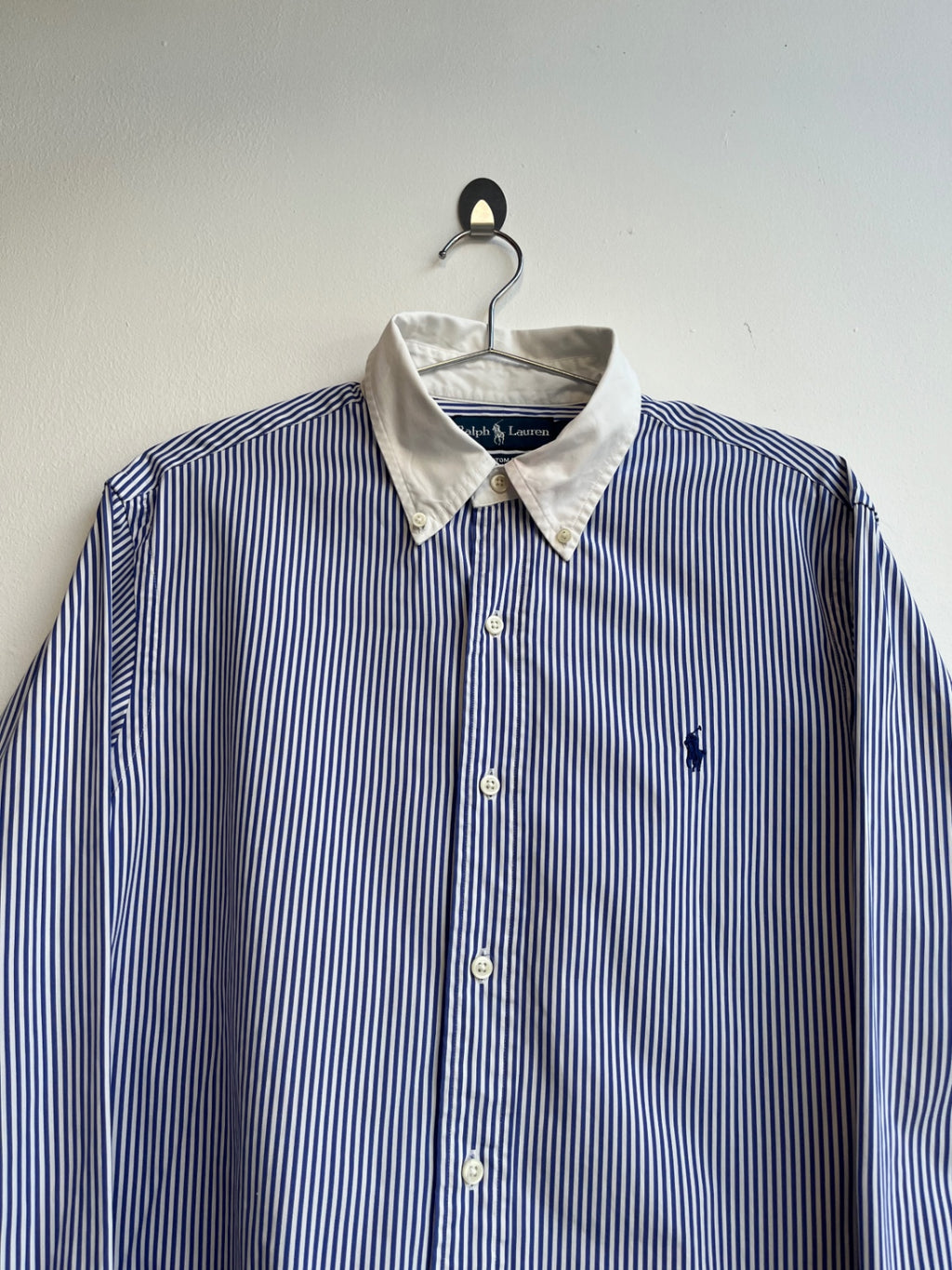 Ralph Lauren Blue Striped Custom Shirt
