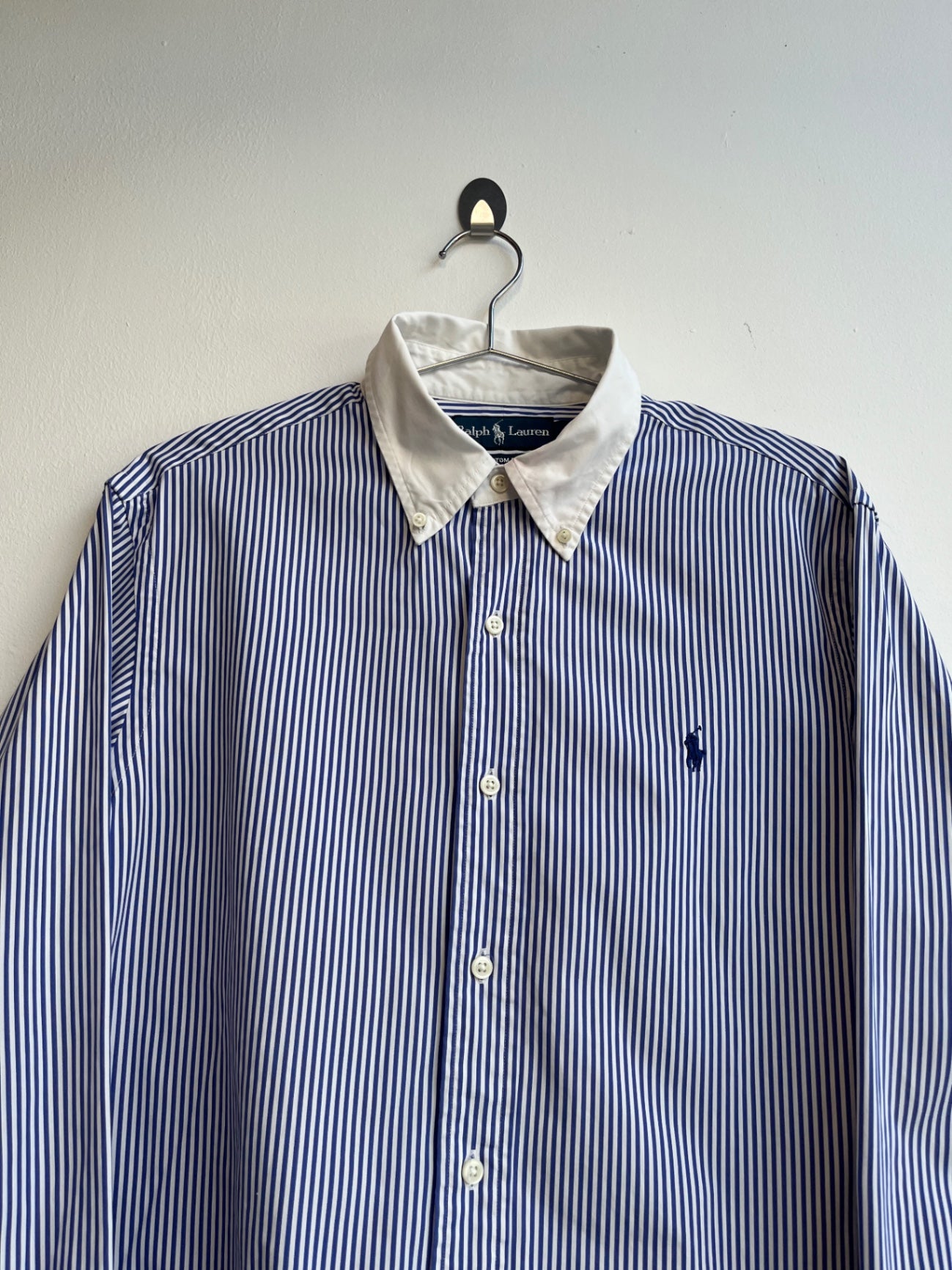 Ralph Lauren Blue Striped Custom Shirt