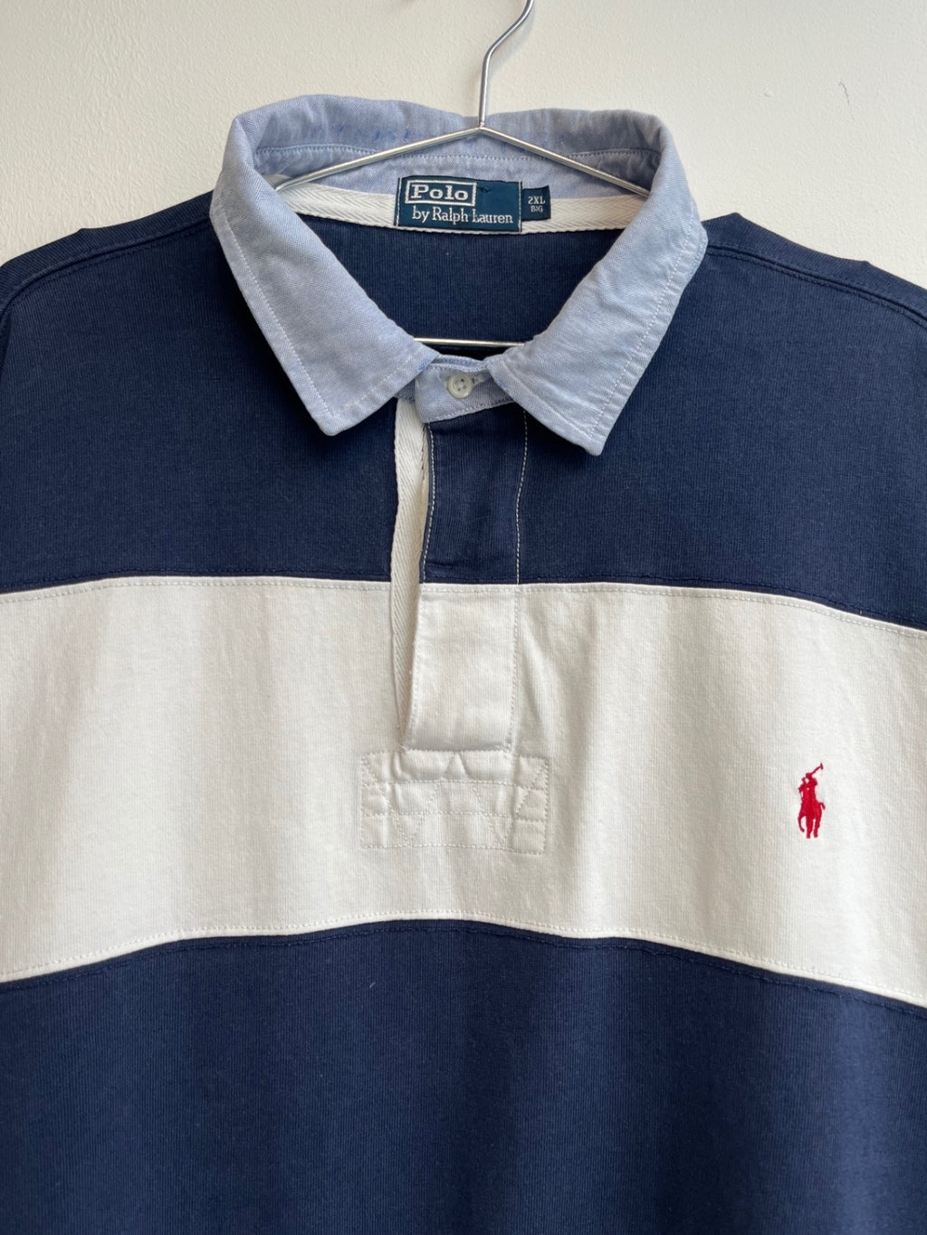 Polo Ralph Lauren Navy and White Rugby Shirt