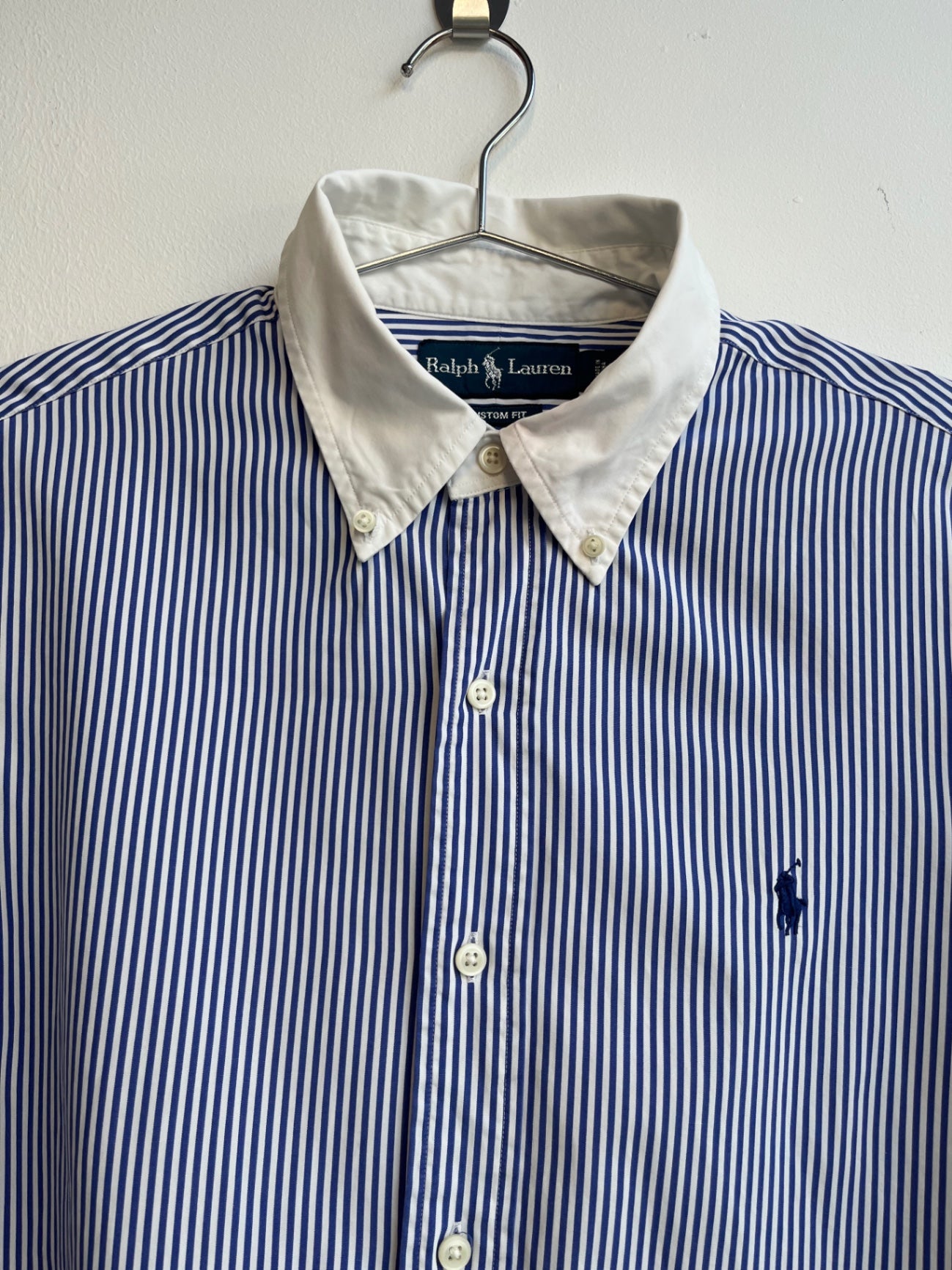 Ralph Lauren Blue Striped Custom Shirt