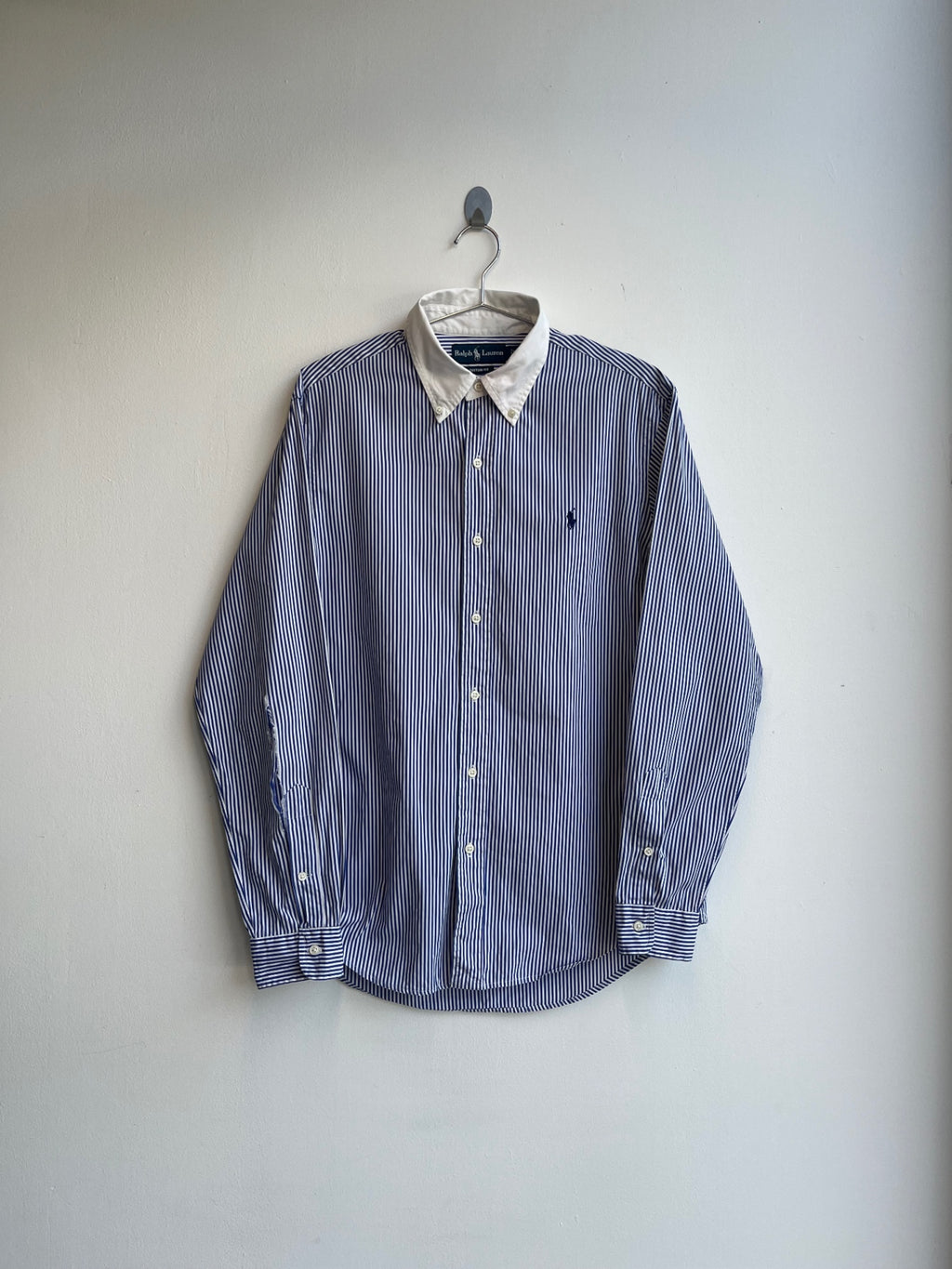 Ralph Lauren Blue Striped Custom Shirt