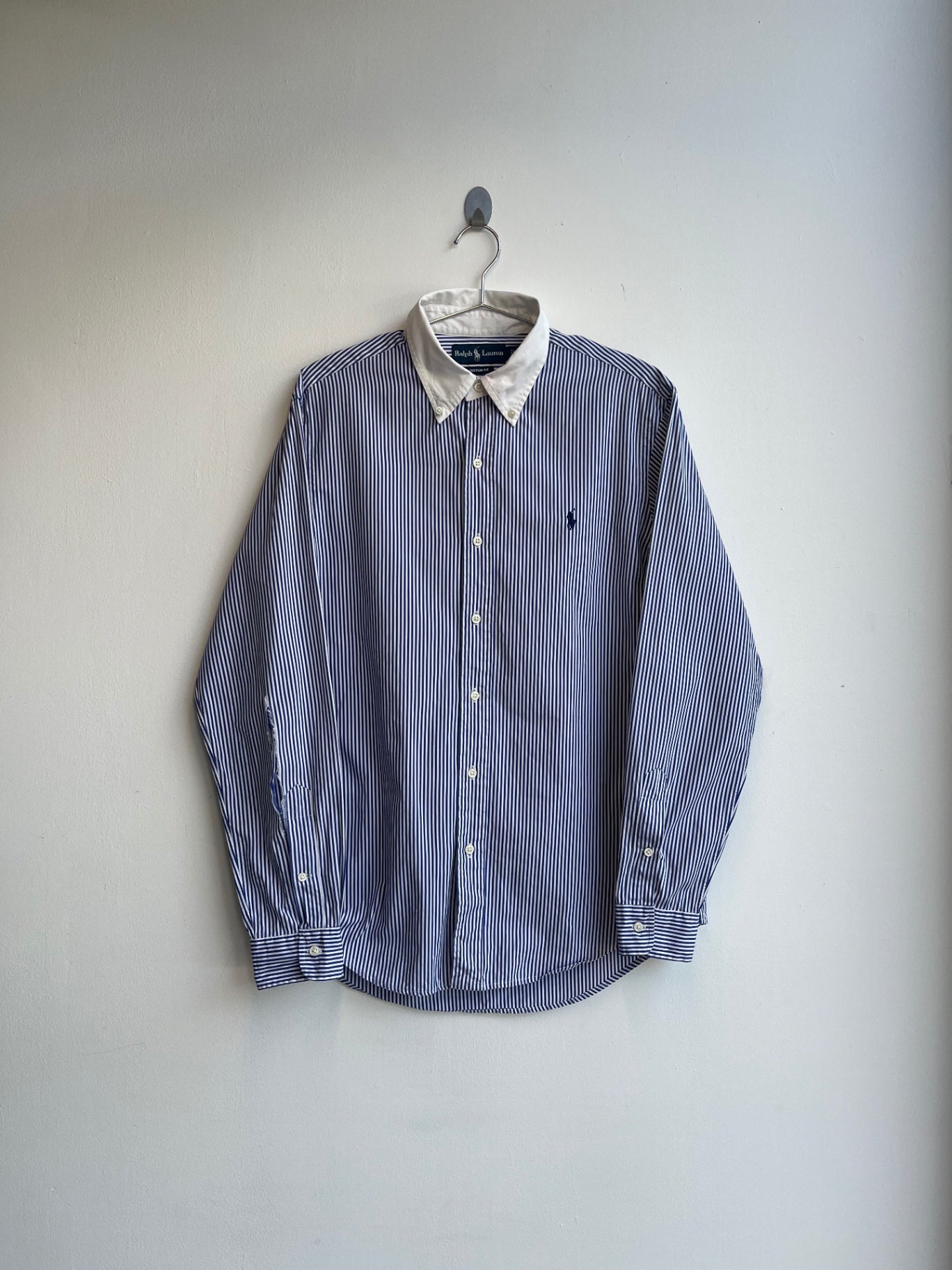 Ralph Lauren Blue Striped Custom Shirt