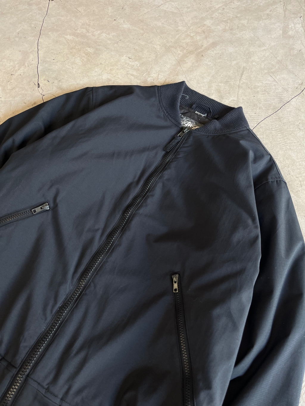 Stussy Black Bomber Jacket