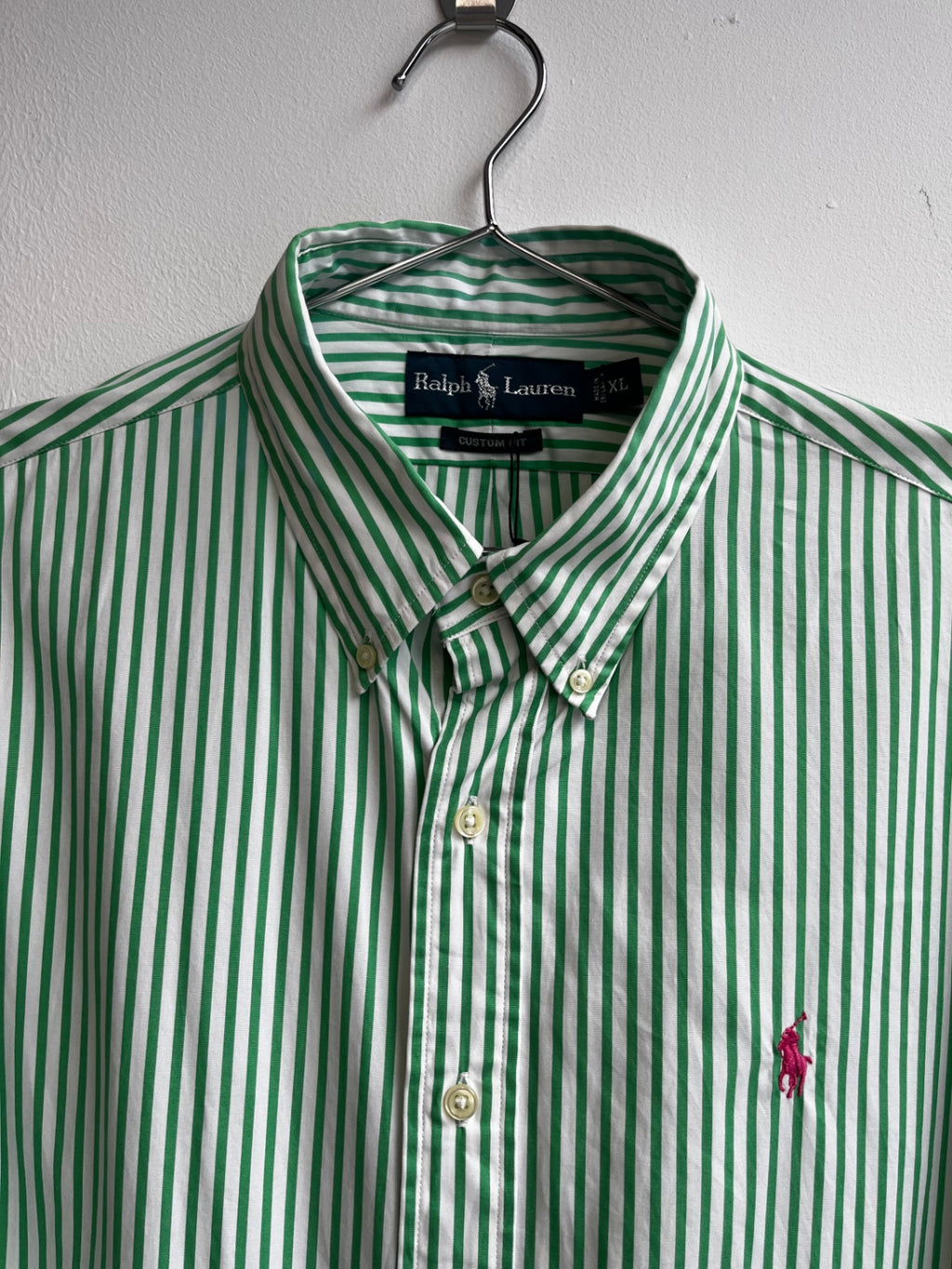 Ralph Lauren Custom Lime Striped Shirt