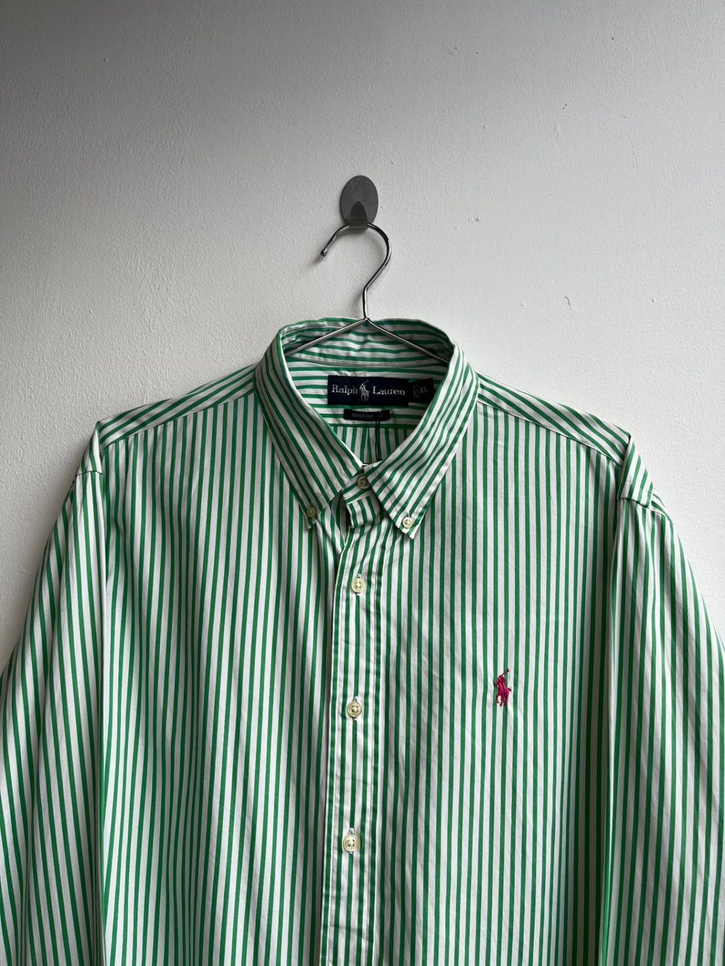 Ralph Lauren Custom Lime Striped Shirt