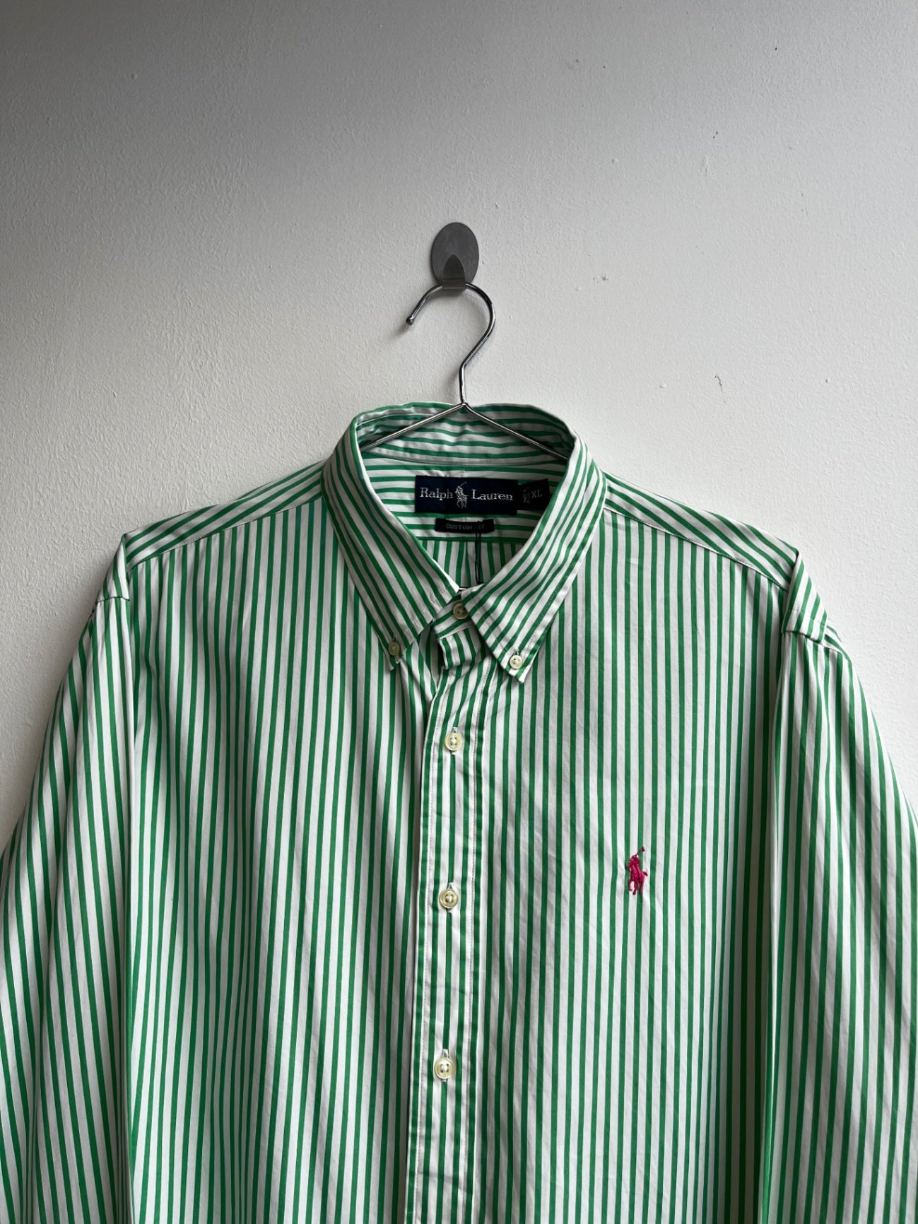 Ralph Lauren Custom Lime Striped Shirt