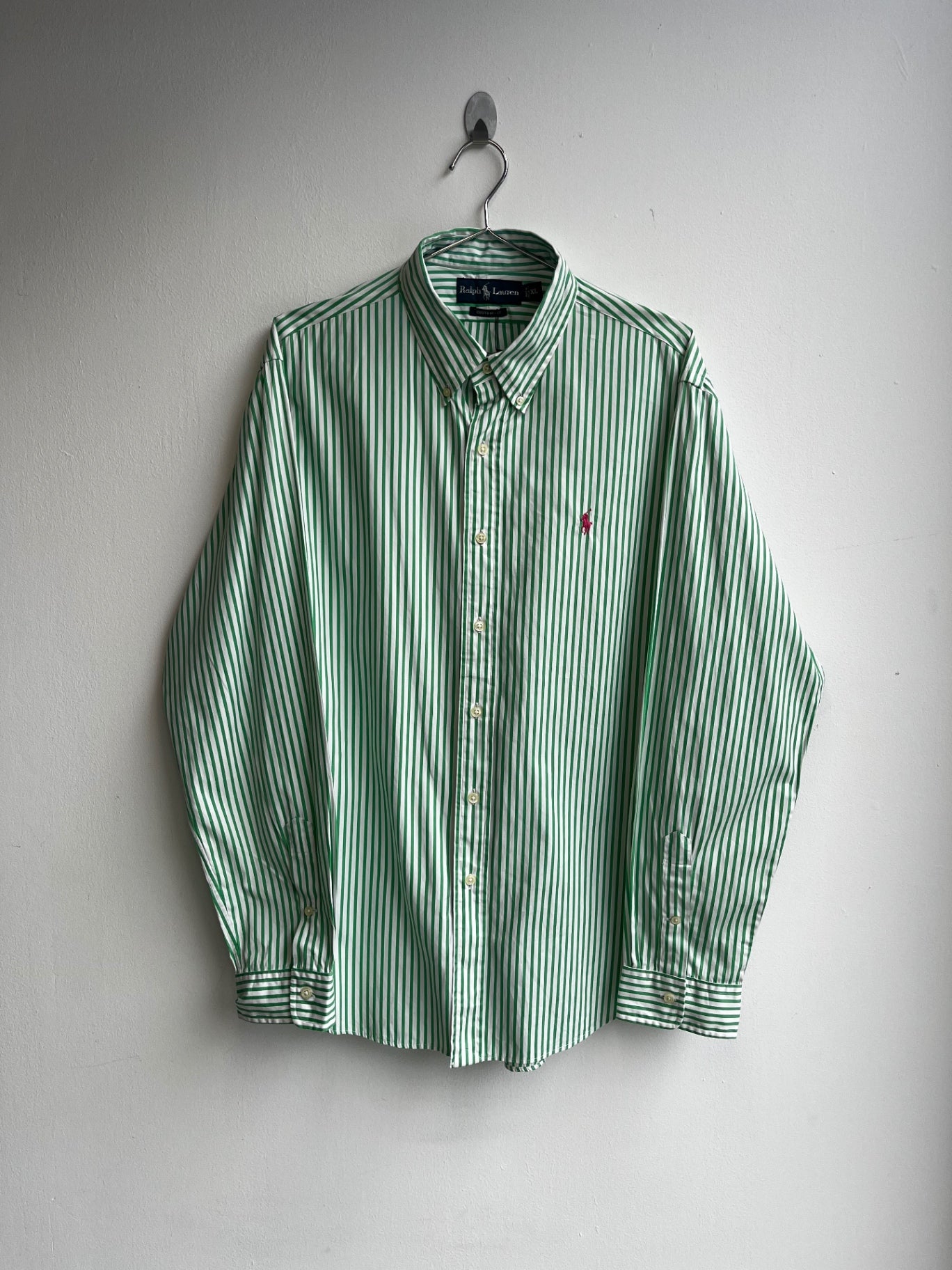 Ralph Lauren Custom Lime Striped Shirt