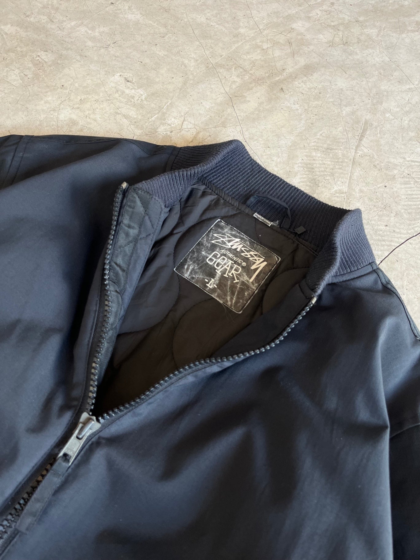 Stussy Black Bomber Jacket