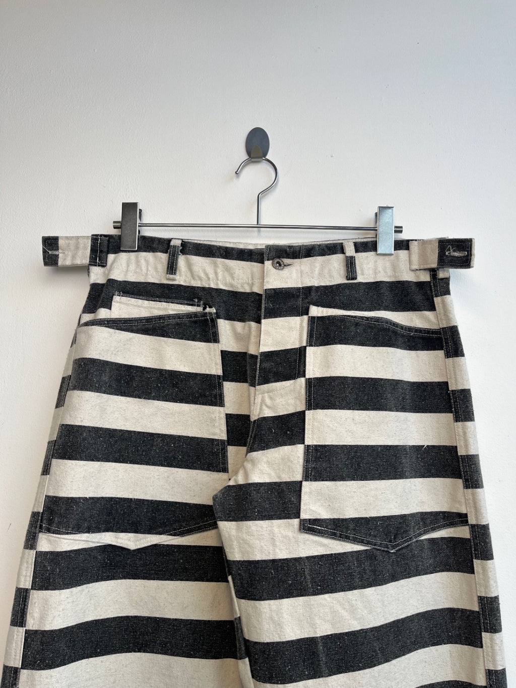 Vintage Striped Canvas Trousers