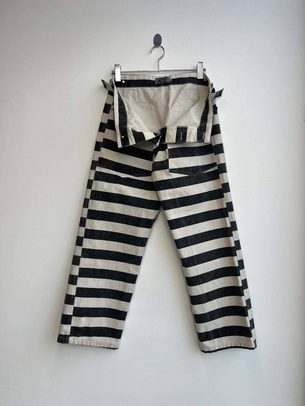 Vintage Striped Canvas Trousers