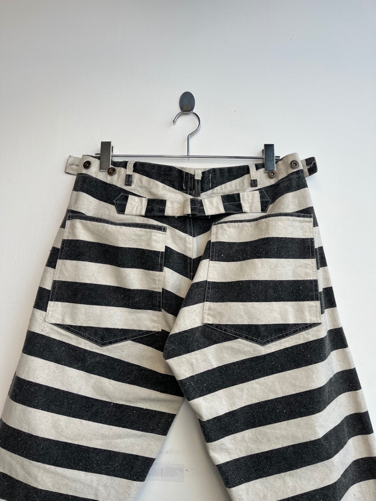 Vintage Striped Canvas Trousers