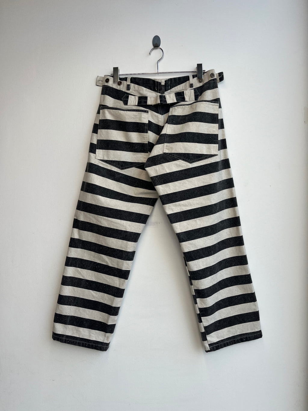 Vintage Striped Canvas Trousers
