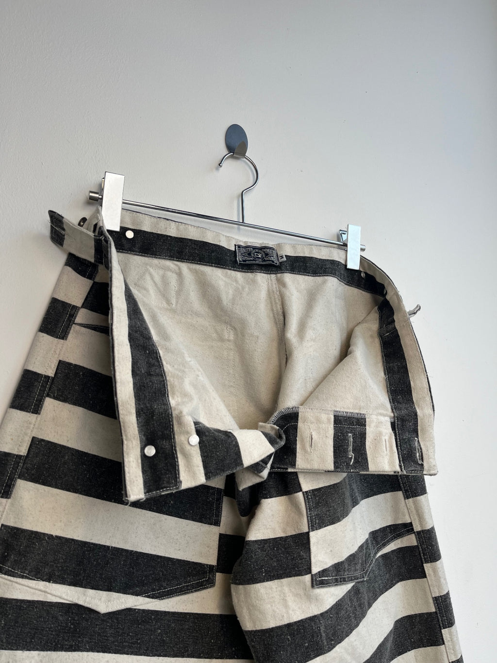 Vintage Striped Canvas Trousers