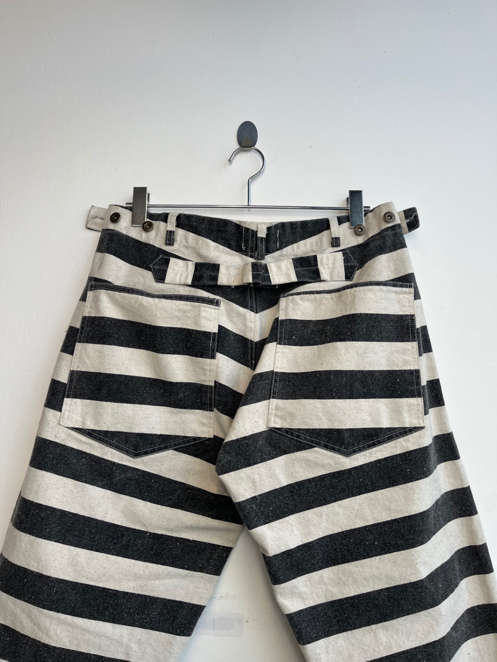 Vintage Striped Canvas Trousers
