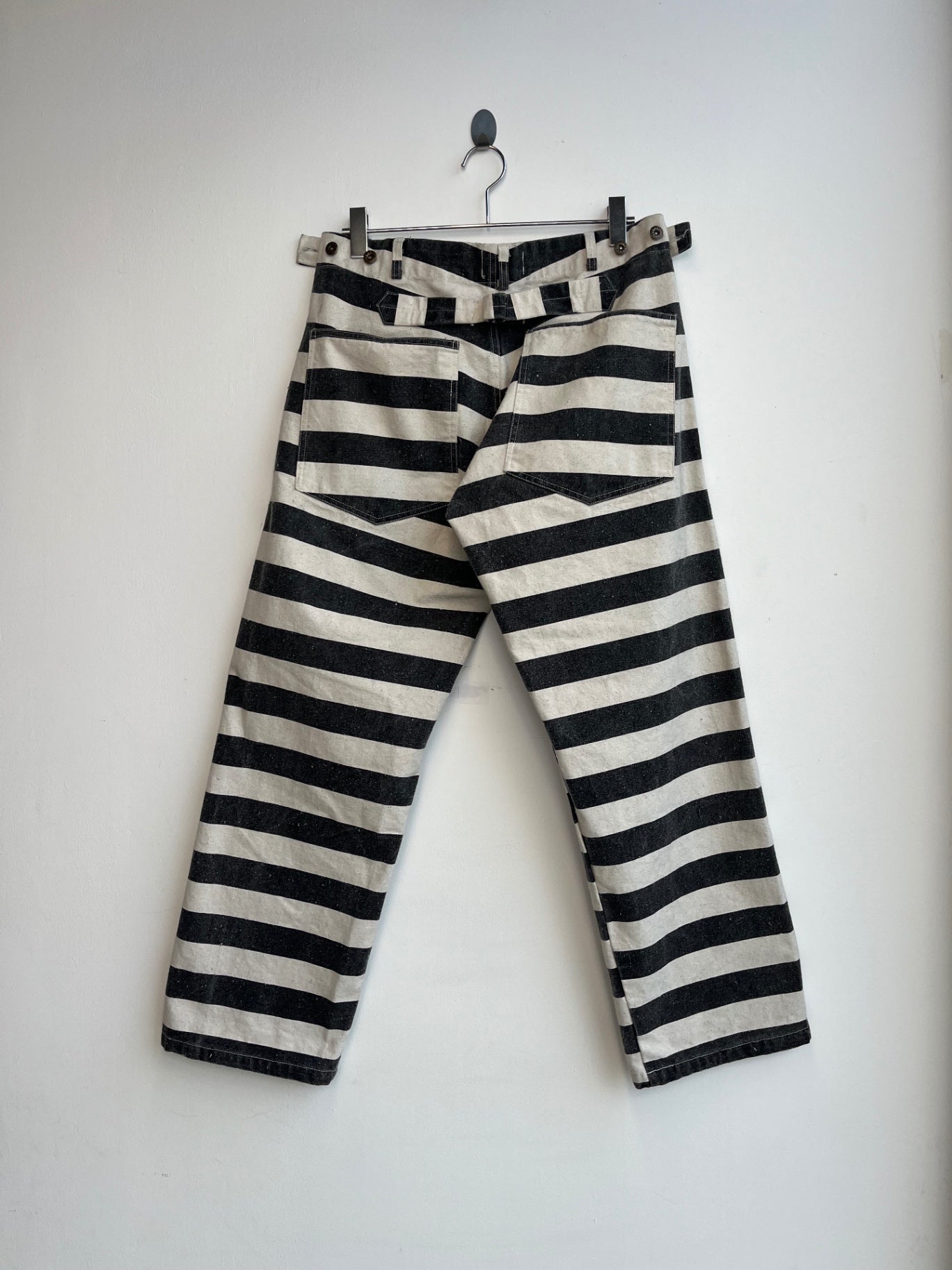 Vintage Striped Canvas Trousers