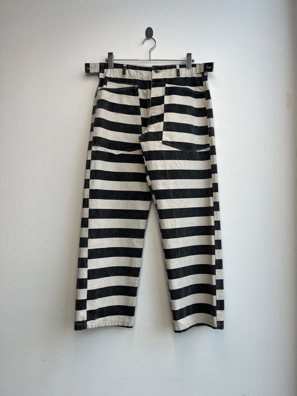 Vintage Striped Canvas Trousers
