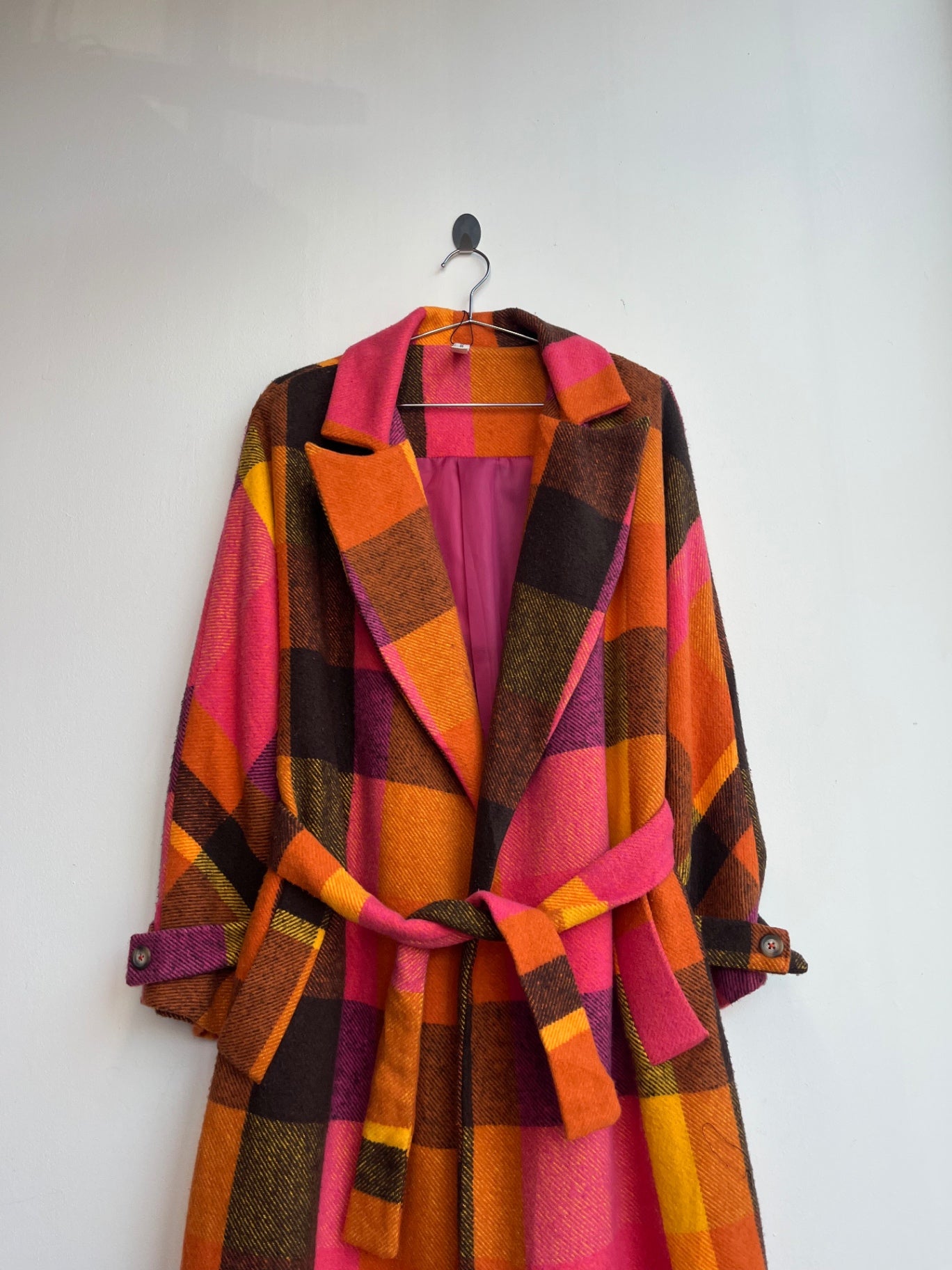 Tensione In Checkered Trench Coat