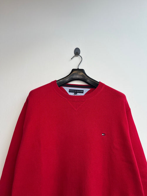 Tommy Hilfiger Red Knit Crewneck