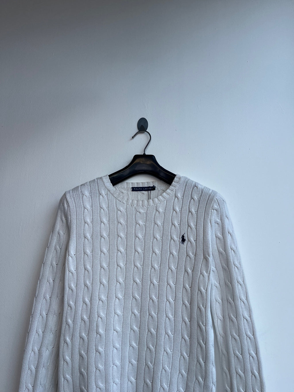 Ralph Lauren White Cable Knit