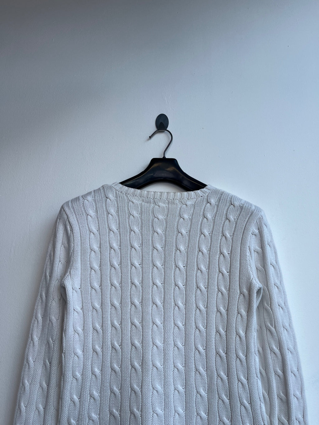 Ralph Lauren White Cable Knit