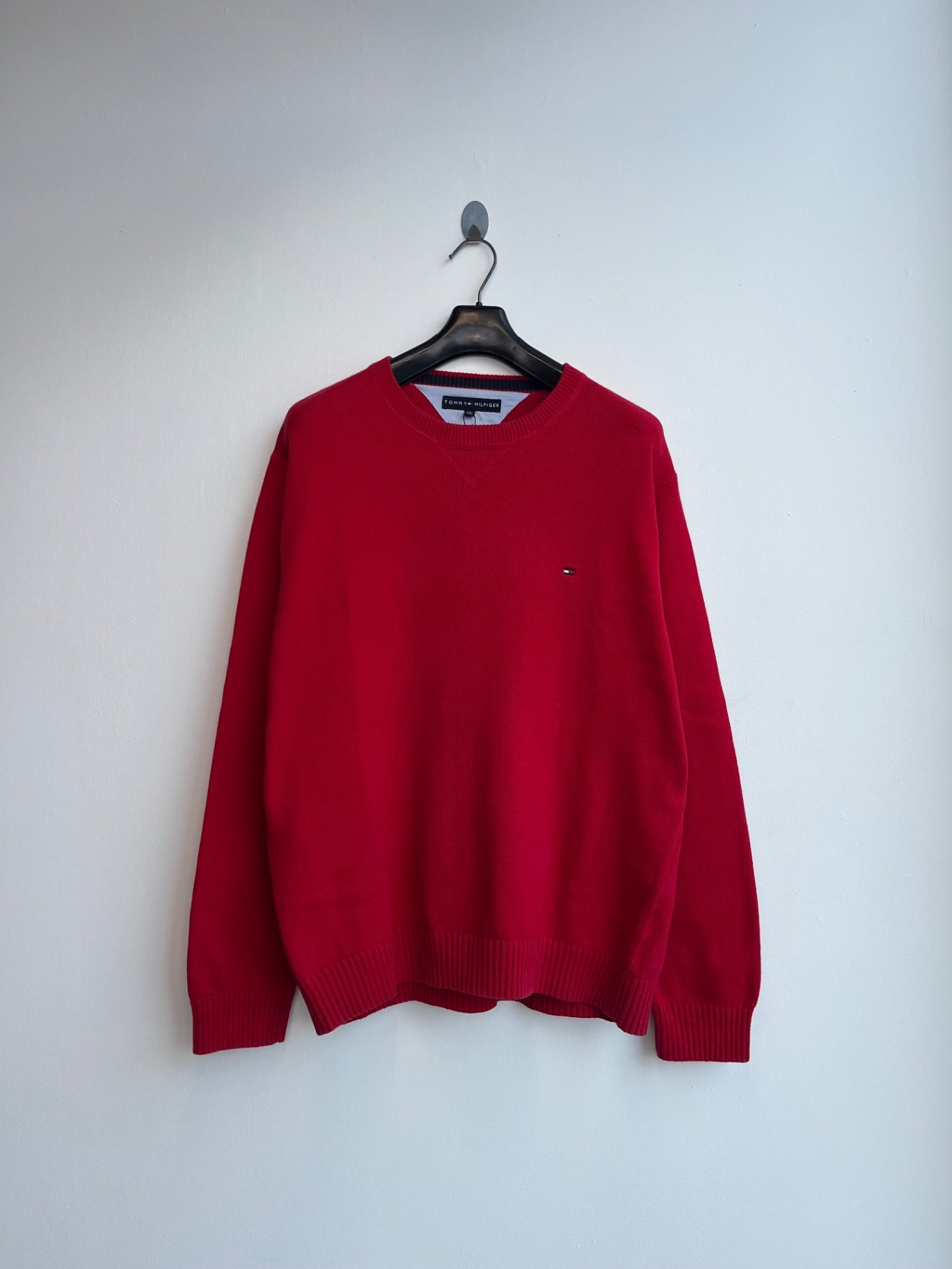 Tommy Hilfiger Red Knit Crewneck
