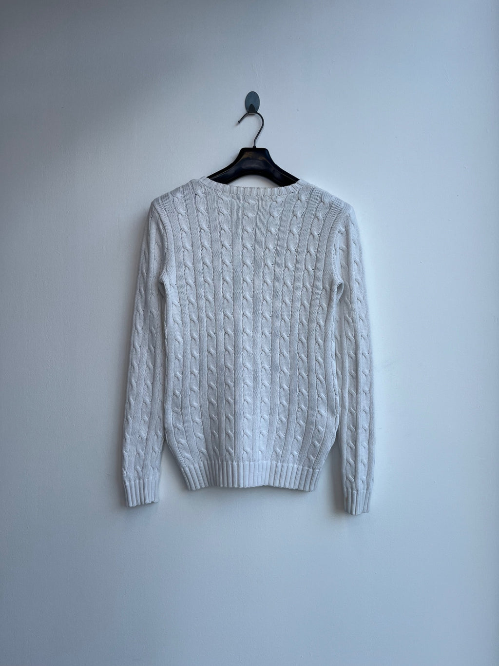 Ralph Lauren White Cable Knit