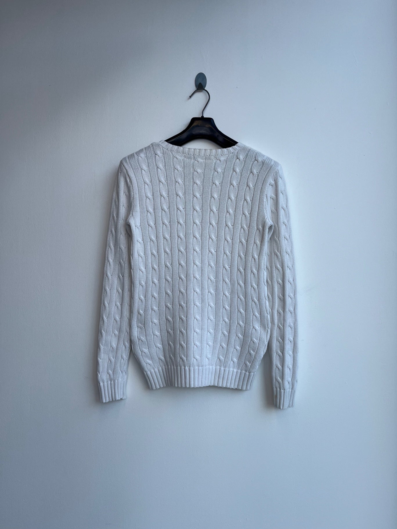 Ralph Lauren White Cable Knit