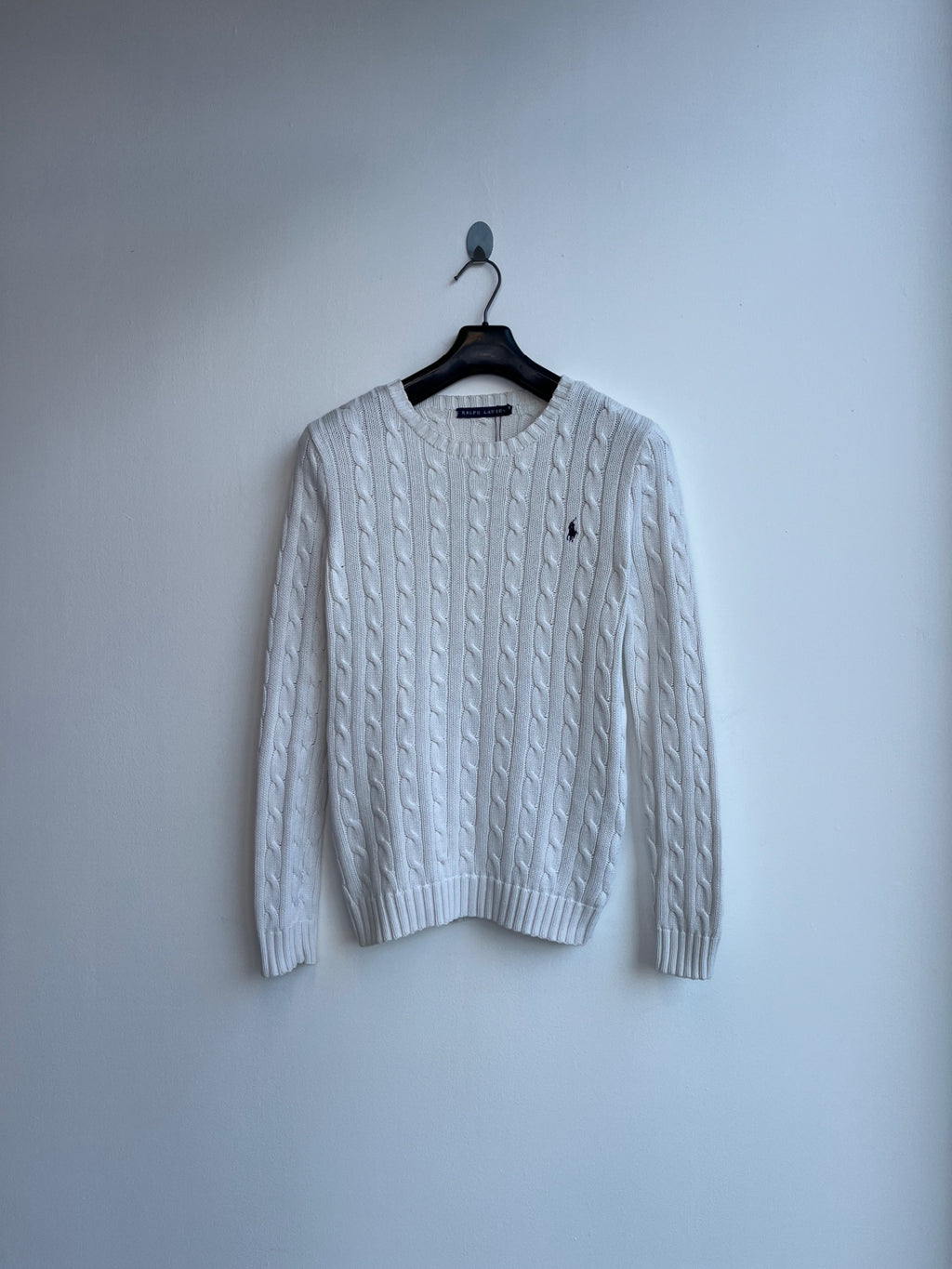 Ralph Lauren White Cable Knit