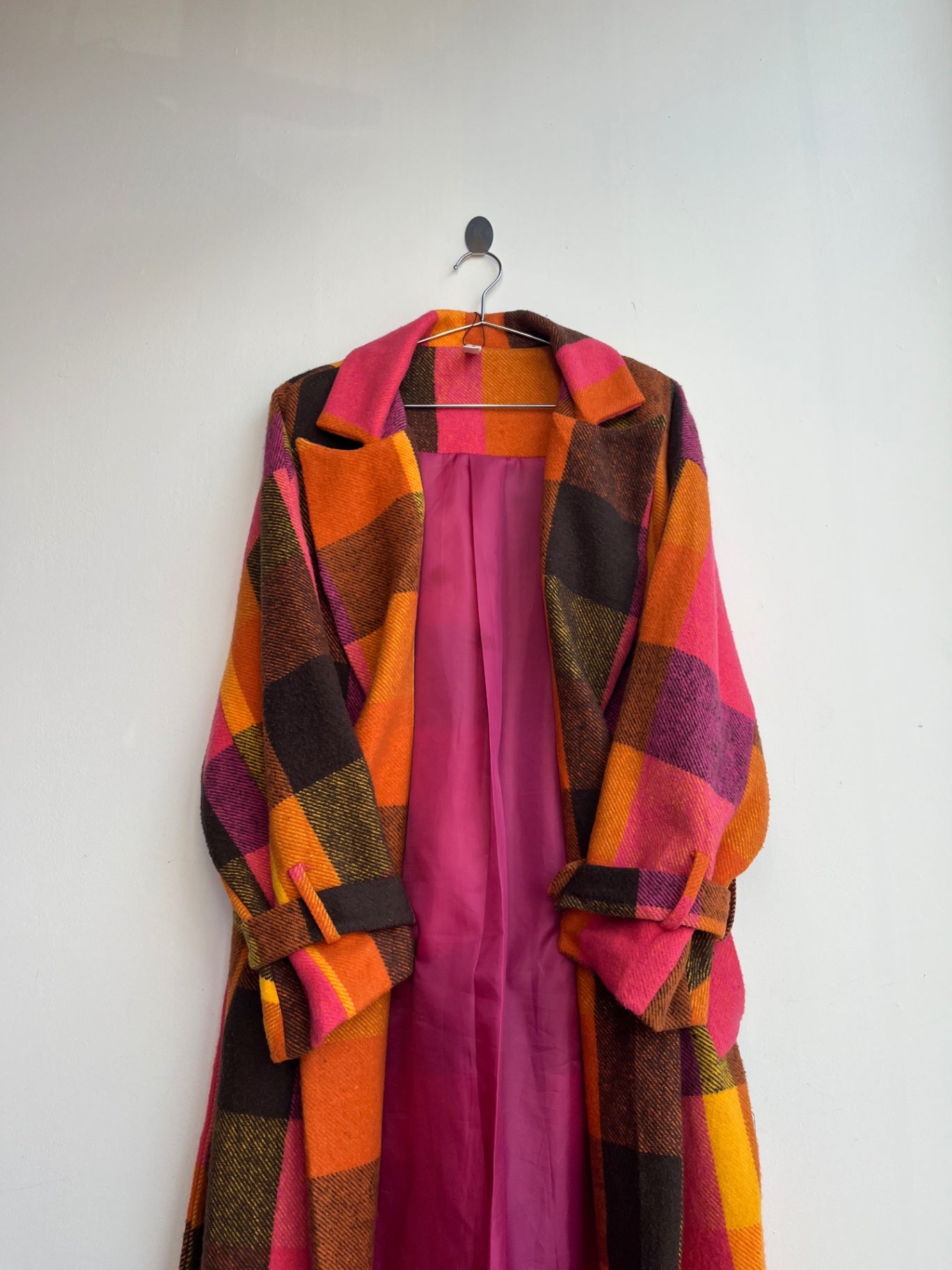 Tensione In Checkered Trench Coat